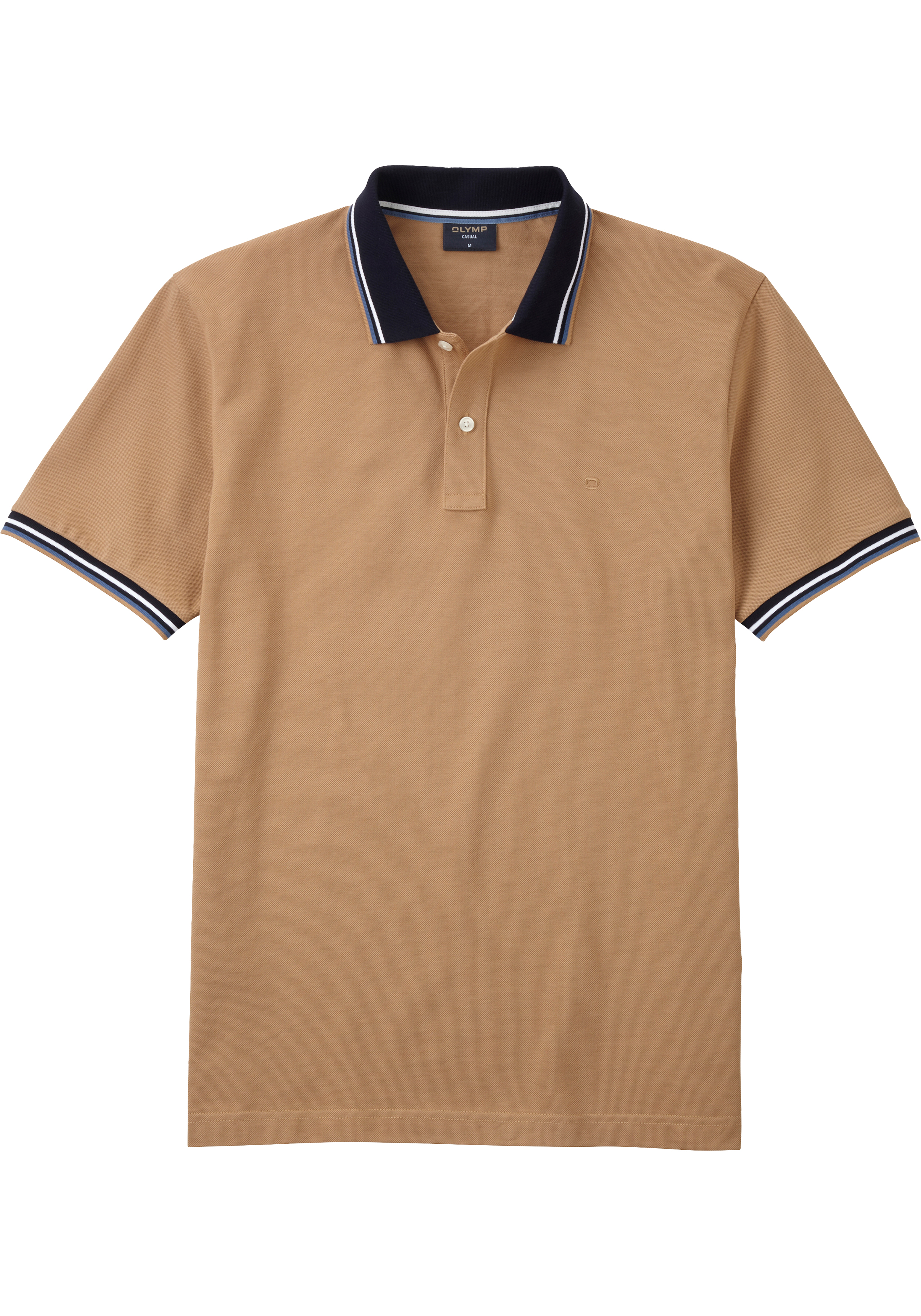 OLYMP Polo Casual, modern fit polo, caramel