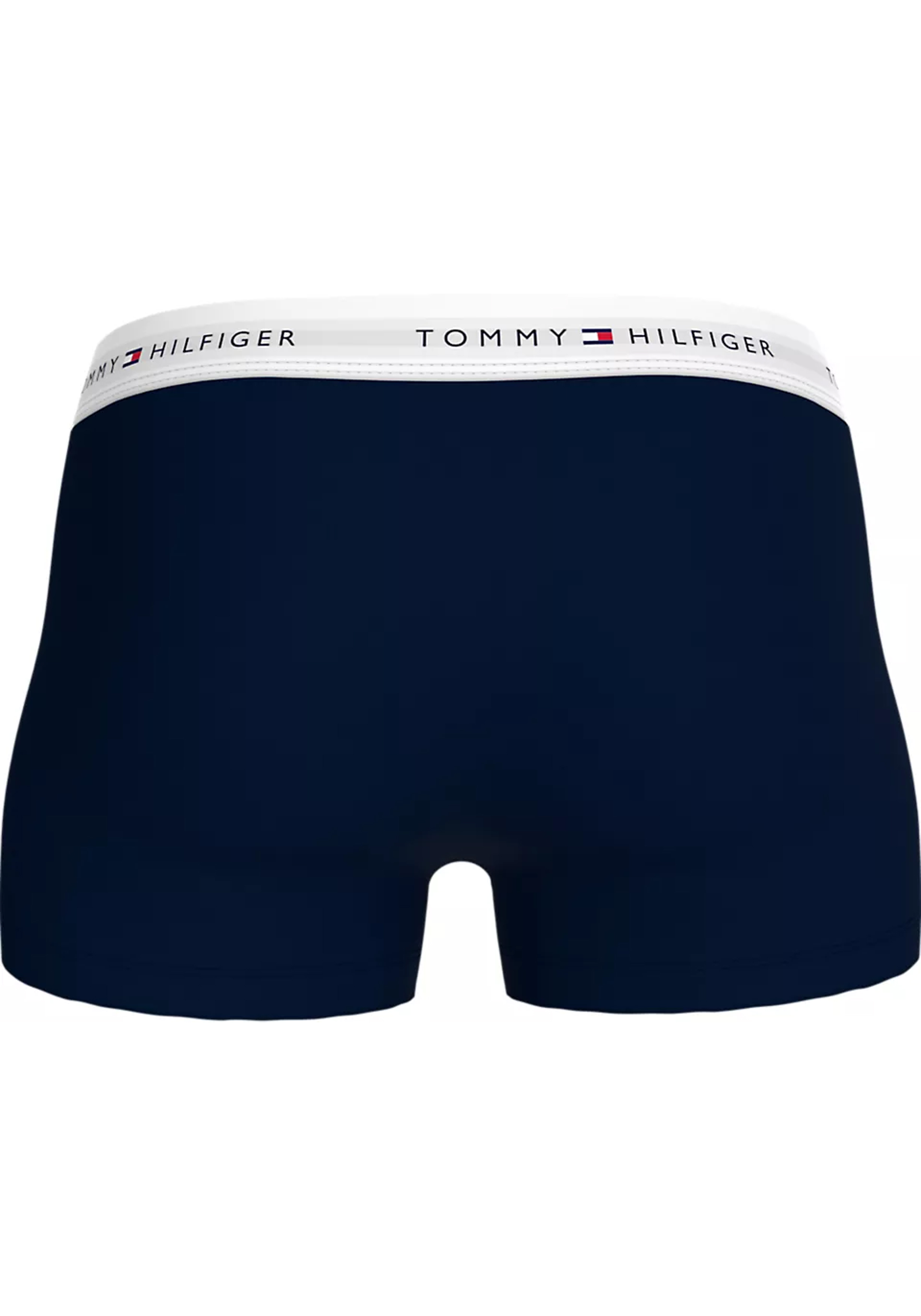 Tommy Hilfiger trunk (7-pack), heren boxers normale lengte, blauw met gekleurde tailleband