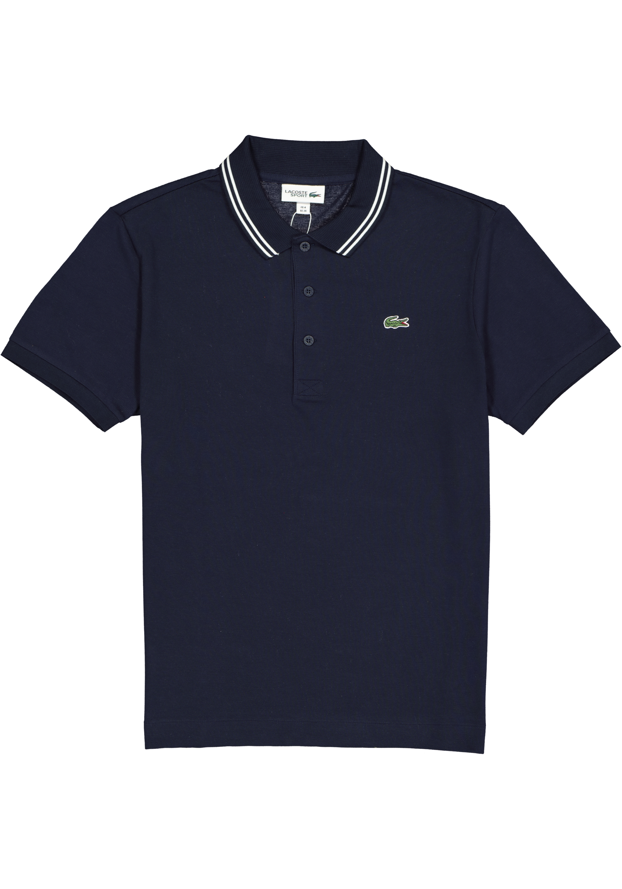 Lacoste Sport polo Regular Fit, super light knit, navy blauw met wit