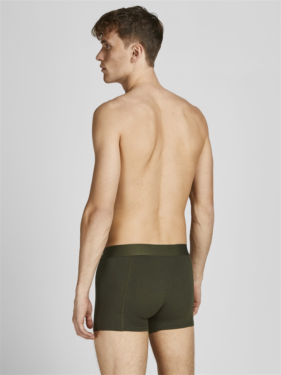 JACK & JONES Jacbasic bamboo trunks (3-pack), heren boxers normale lengte, groen, blauw, grijs en zwart