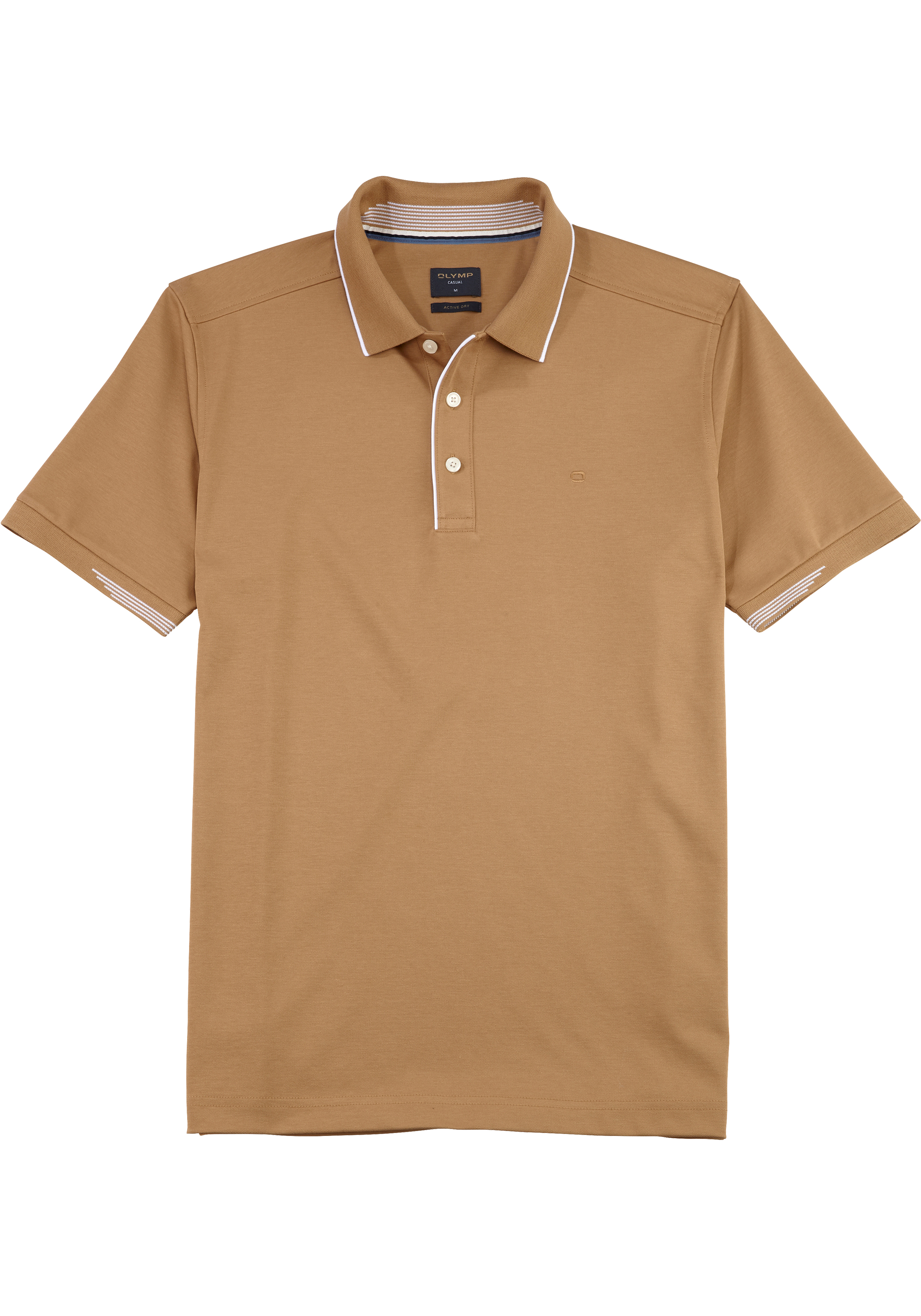 OLYMP Polo Casual, modern fit polo, caramel