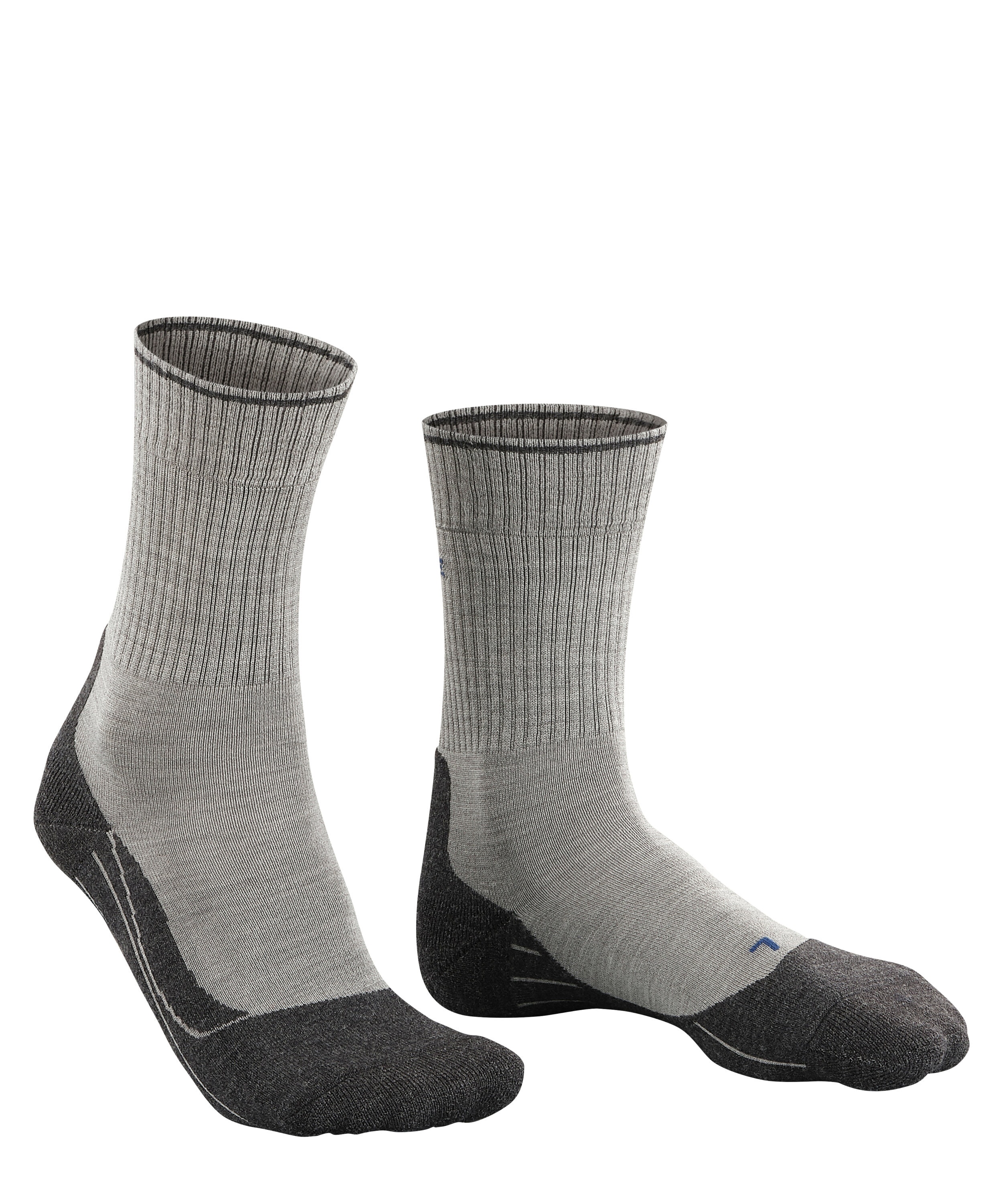 FALKE TK2 Explore Wool Silk heren trekking sokken, grijs (light grey)