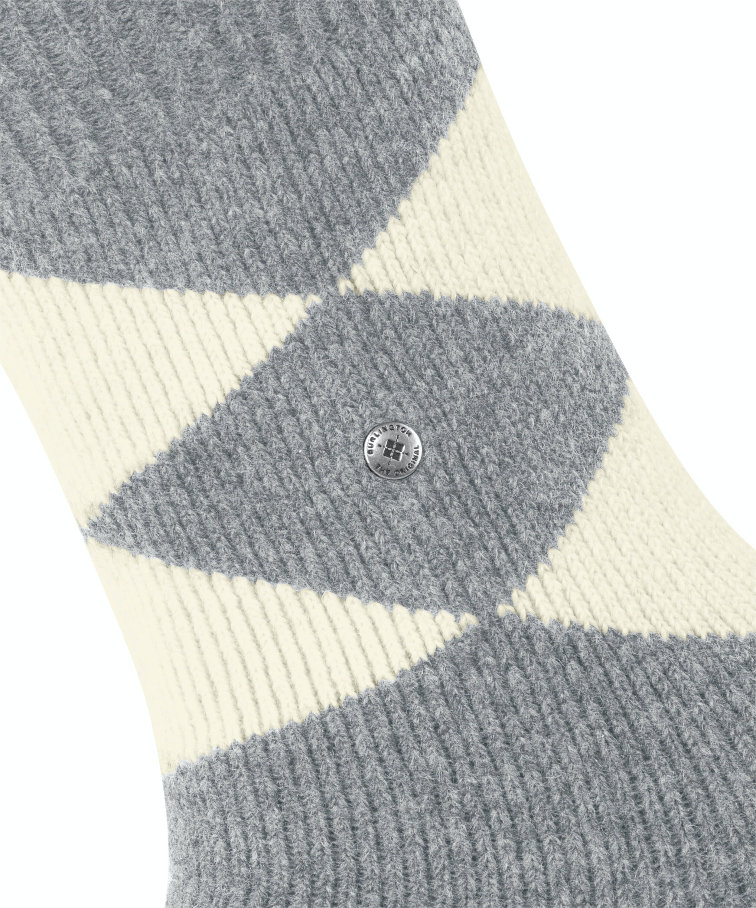 Burlington Cosy Argyle damessokken, grijs (grey mel.)