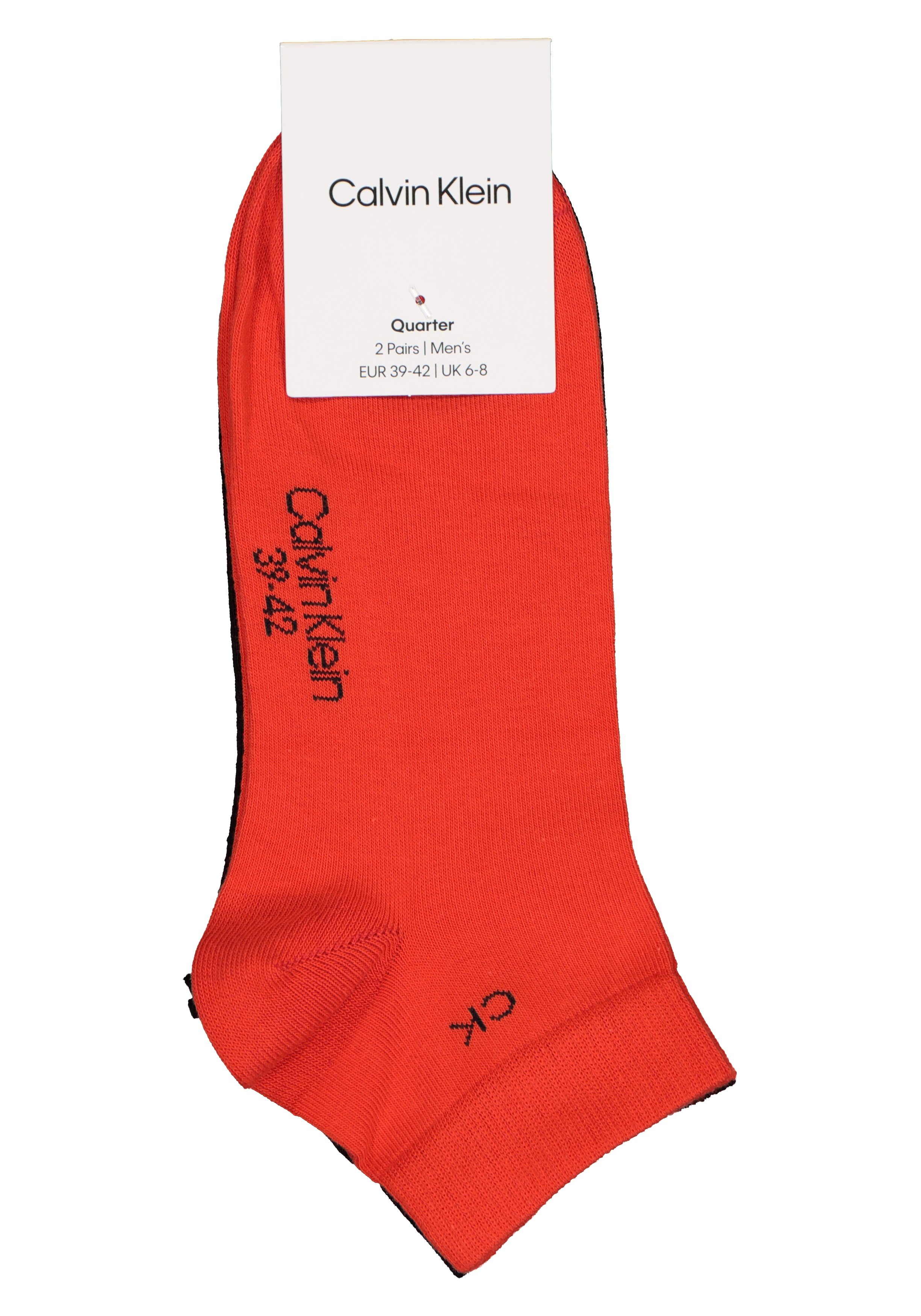 Calvin Klein herensokken Simon (2-pack), hoge enkelsokken, rood met zwart