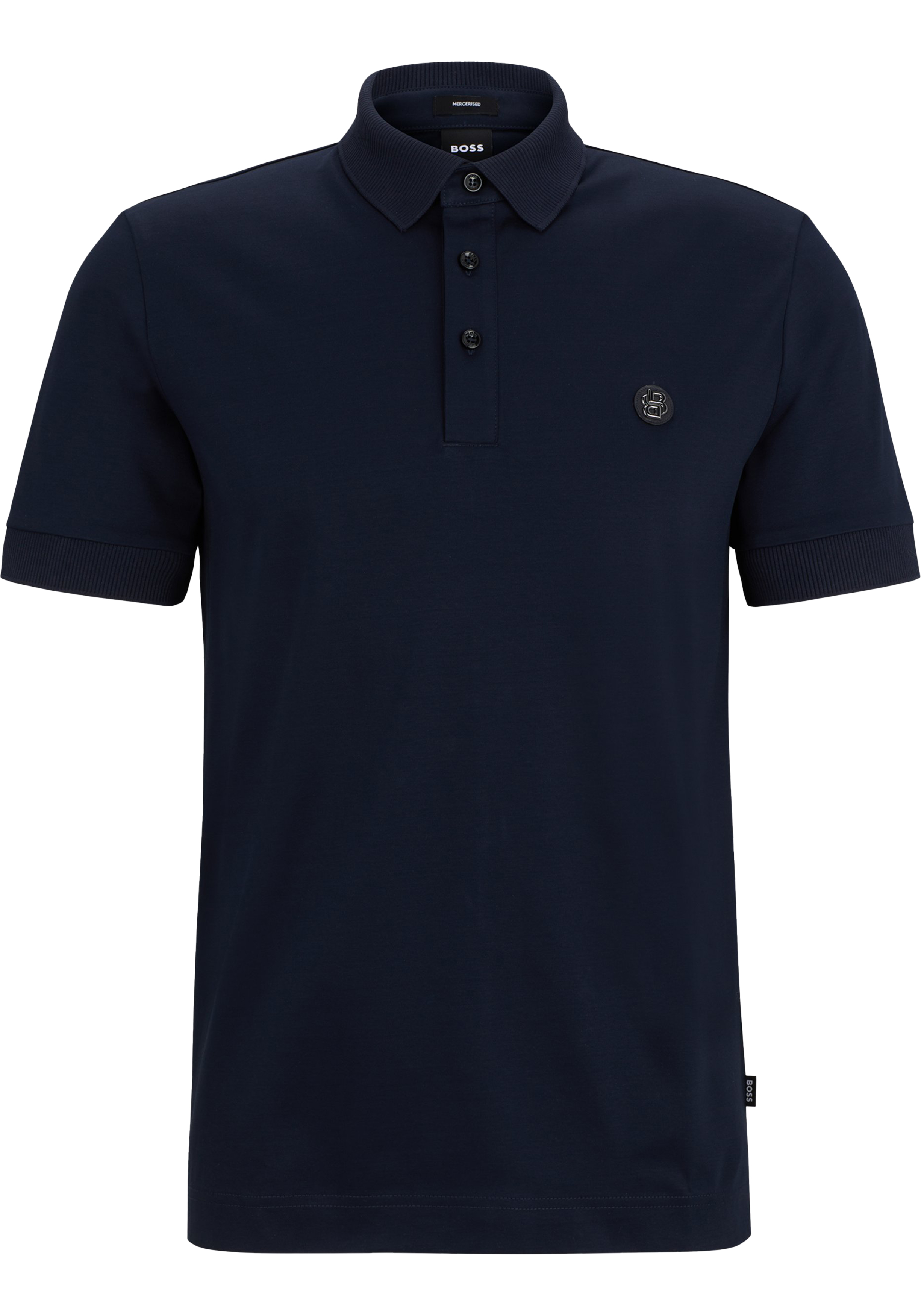 BOSS Parris regular fit heren polo, pique, donkerblauw