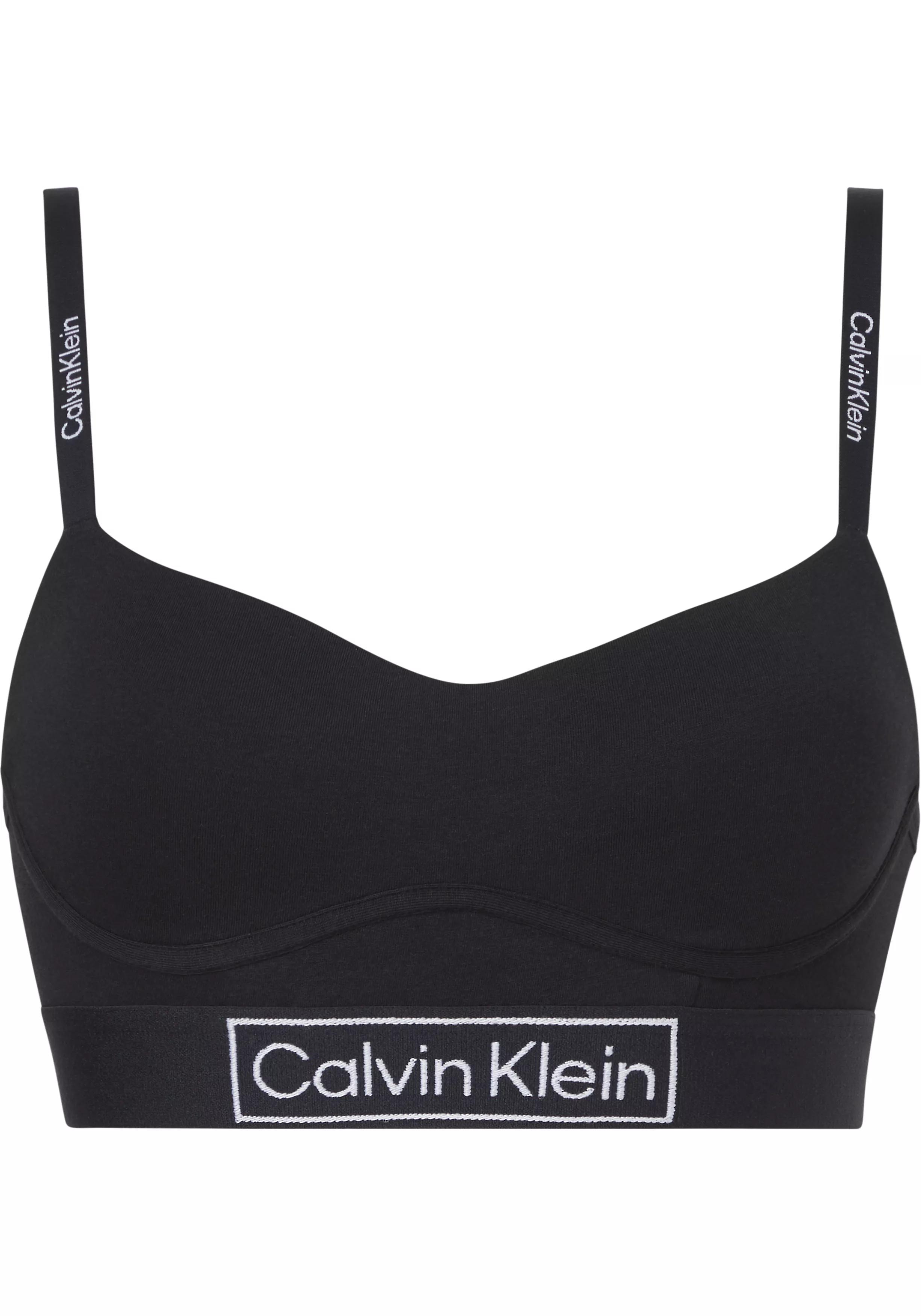 Calvin Klein dames Reimagined Heritage lightly lined bralette, bralette, zwart