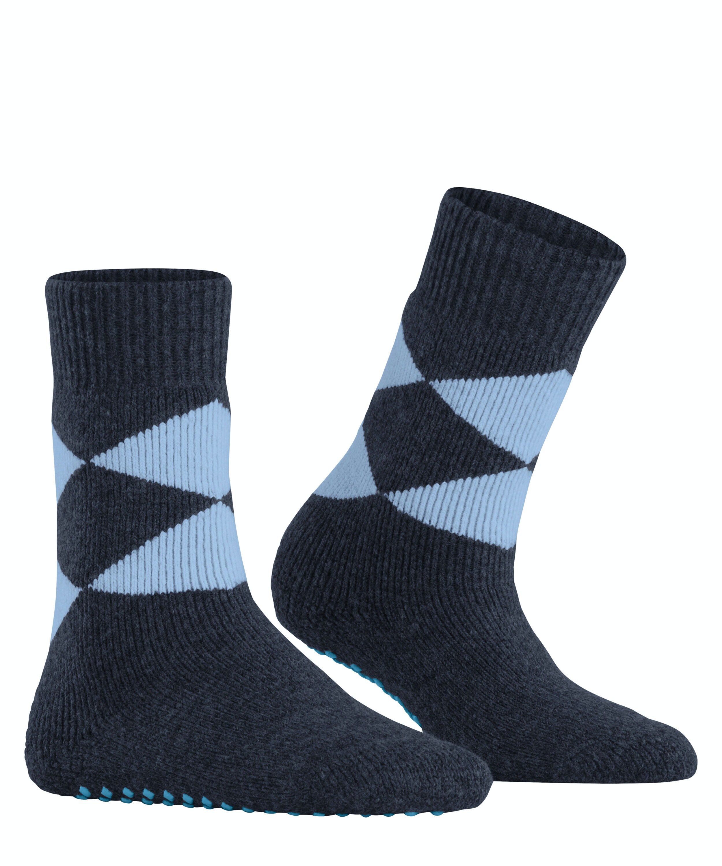 Burlington Cosy Argyle damessokken, blauw (midnight)