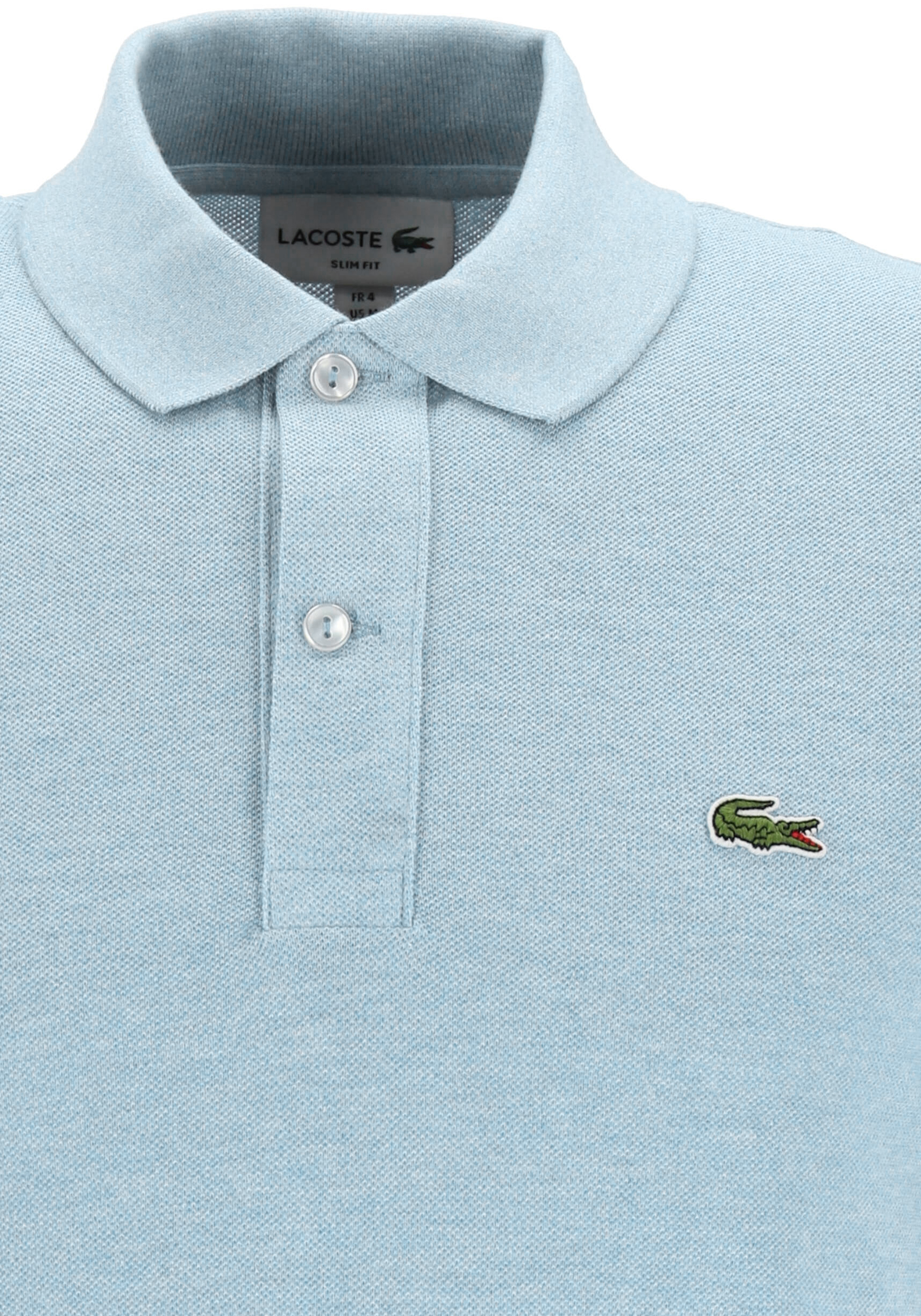 Lacoste Slim Fit polo, lichtblauw melange