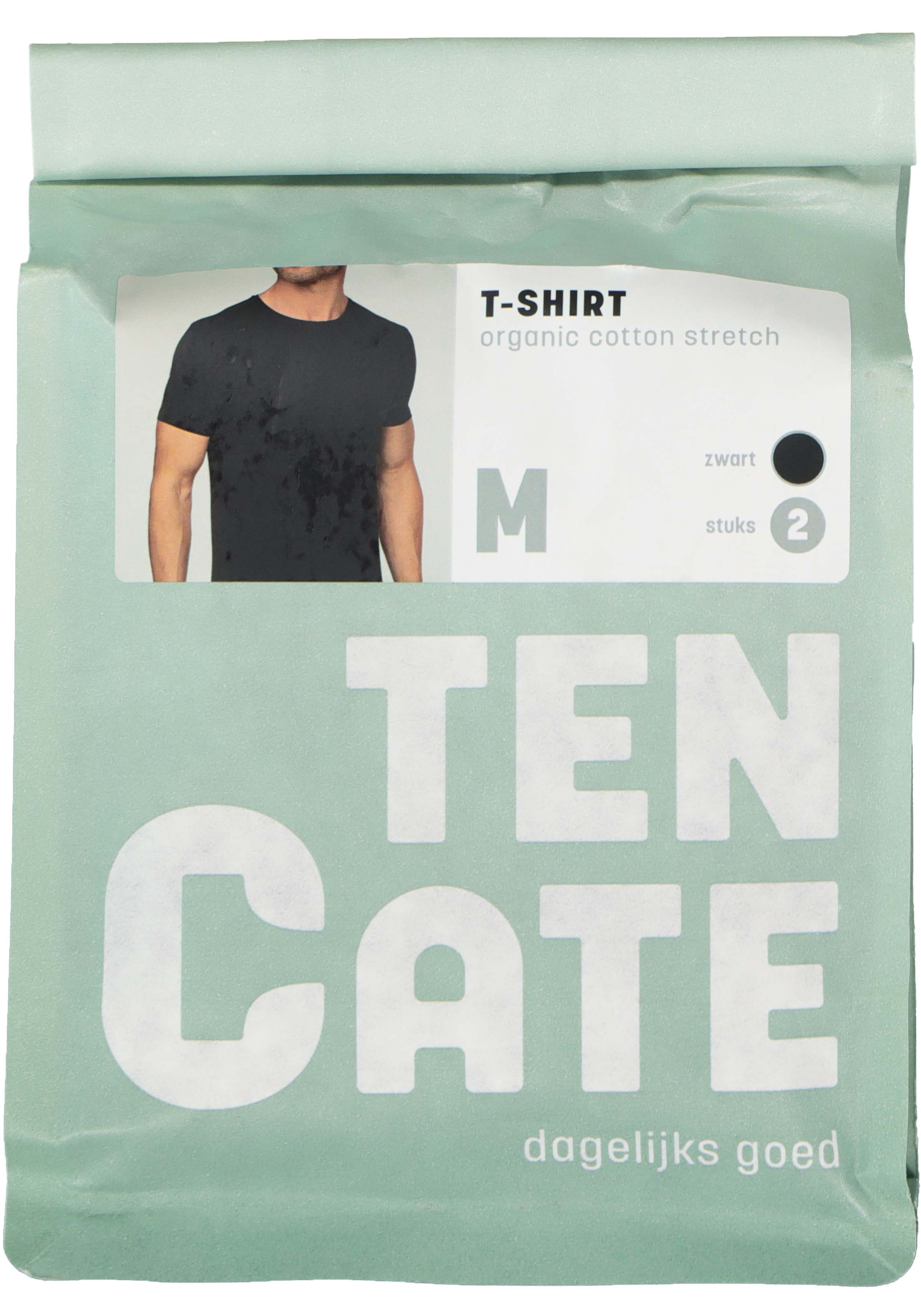 TEN CATE Basics men T-shirt (2-pack), heren T-shirts O-hals, zwart