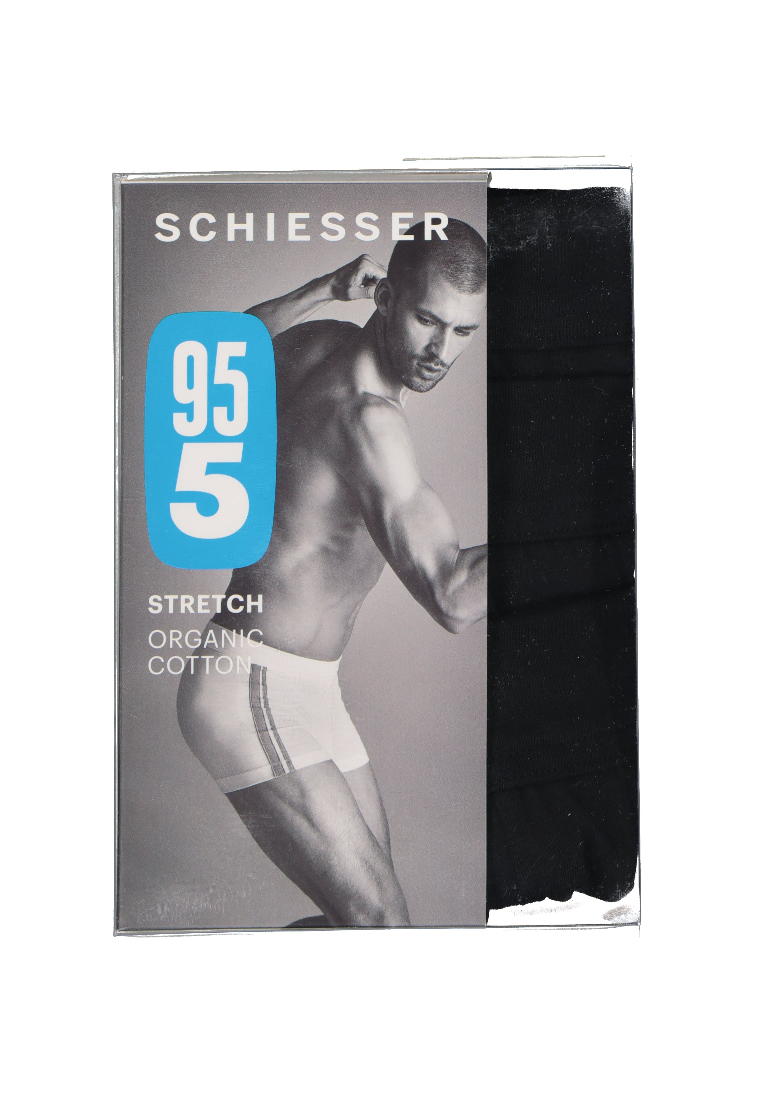 SCHIESSER 95/5 Stretch shorts (3-pack), zwart