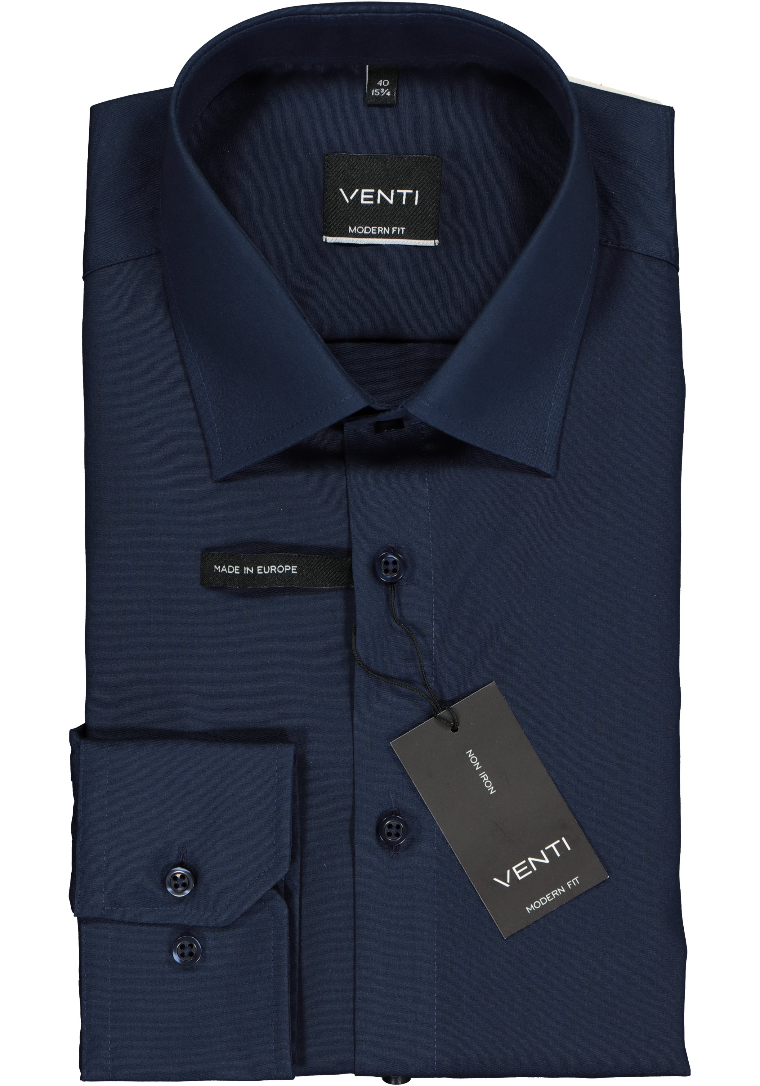 VENTI modern fit overhemd, marine blauw