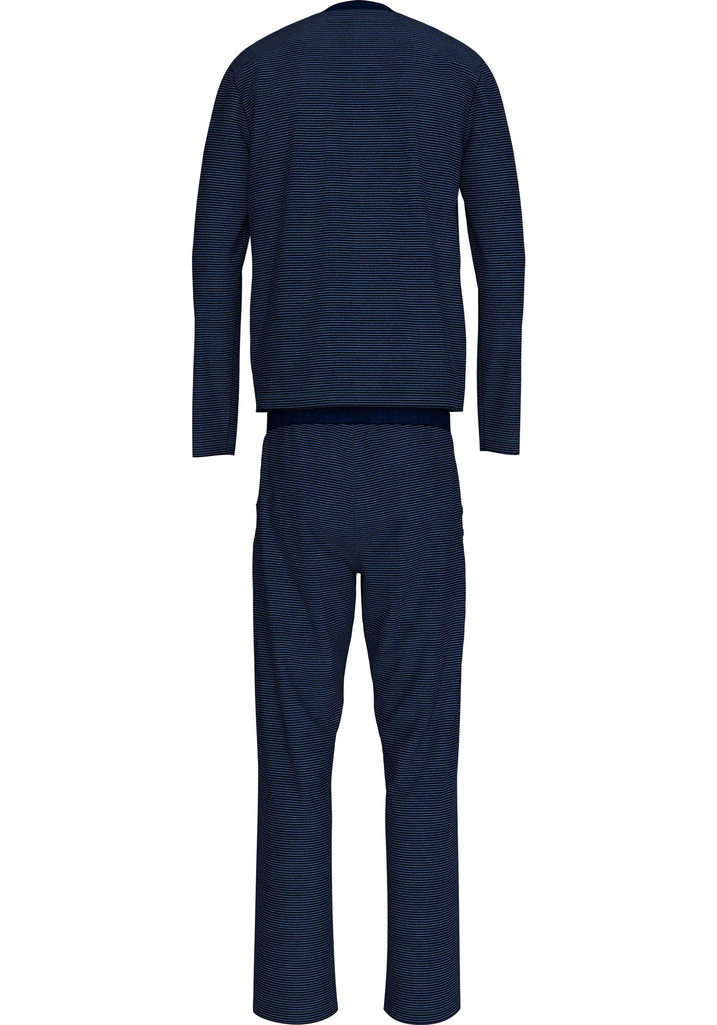 Tommy Hilfiger heren pyjama set, donkerblauw fijn gestreept