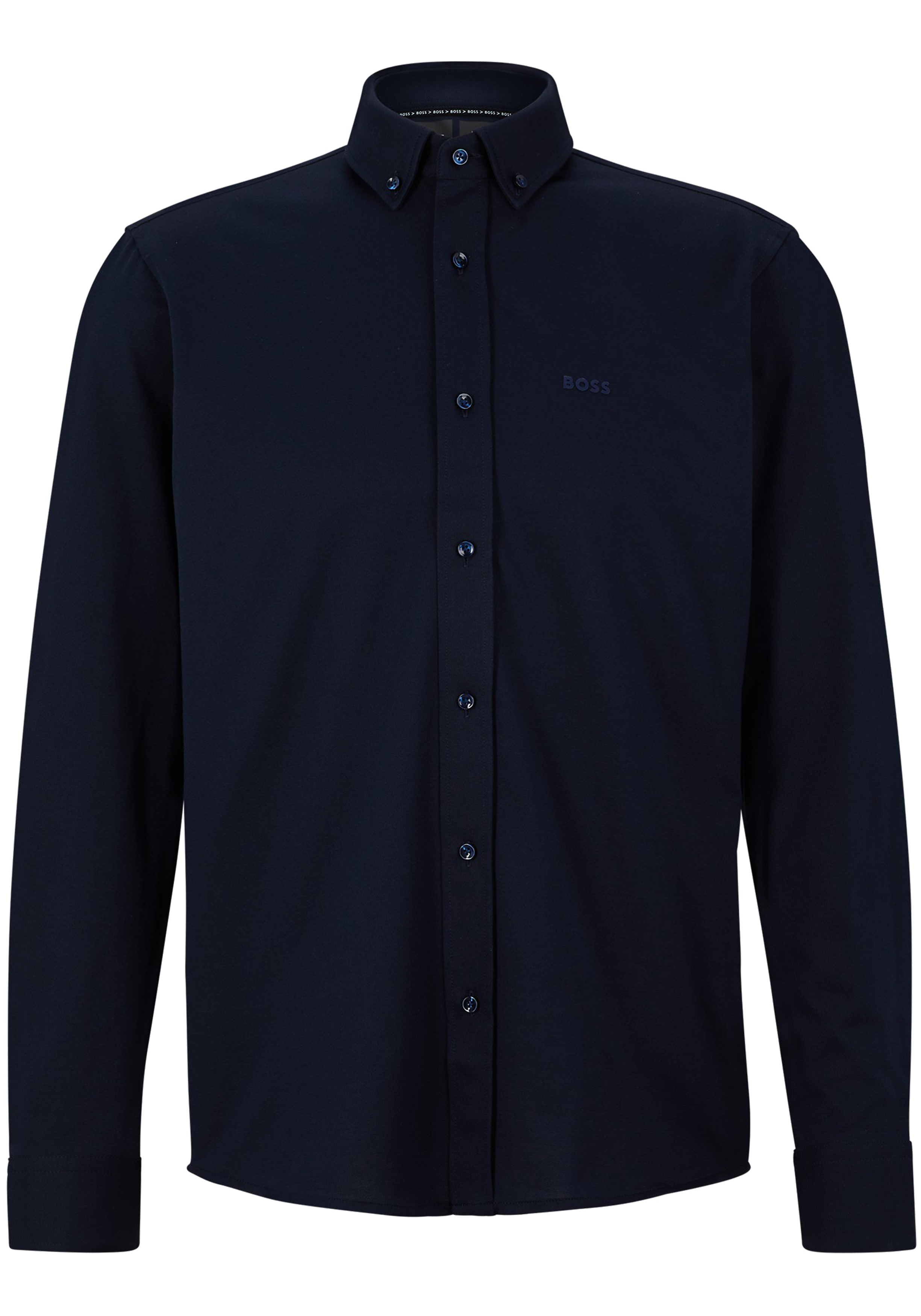 BOSS Joe regular fit overhemd, structuur, blauw