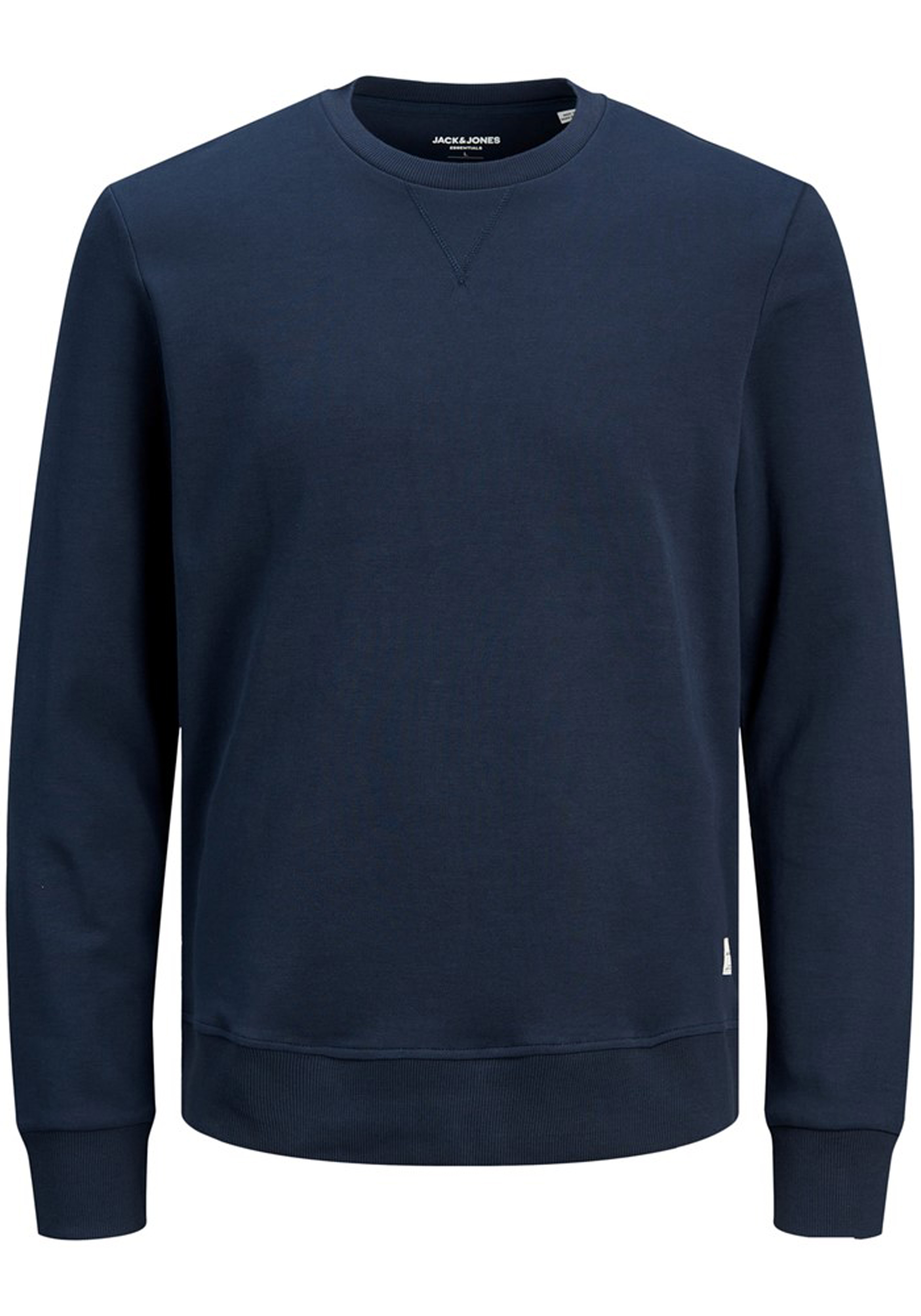 JACK & JONES sweatshirt katoen, O-hals, donkerblauw