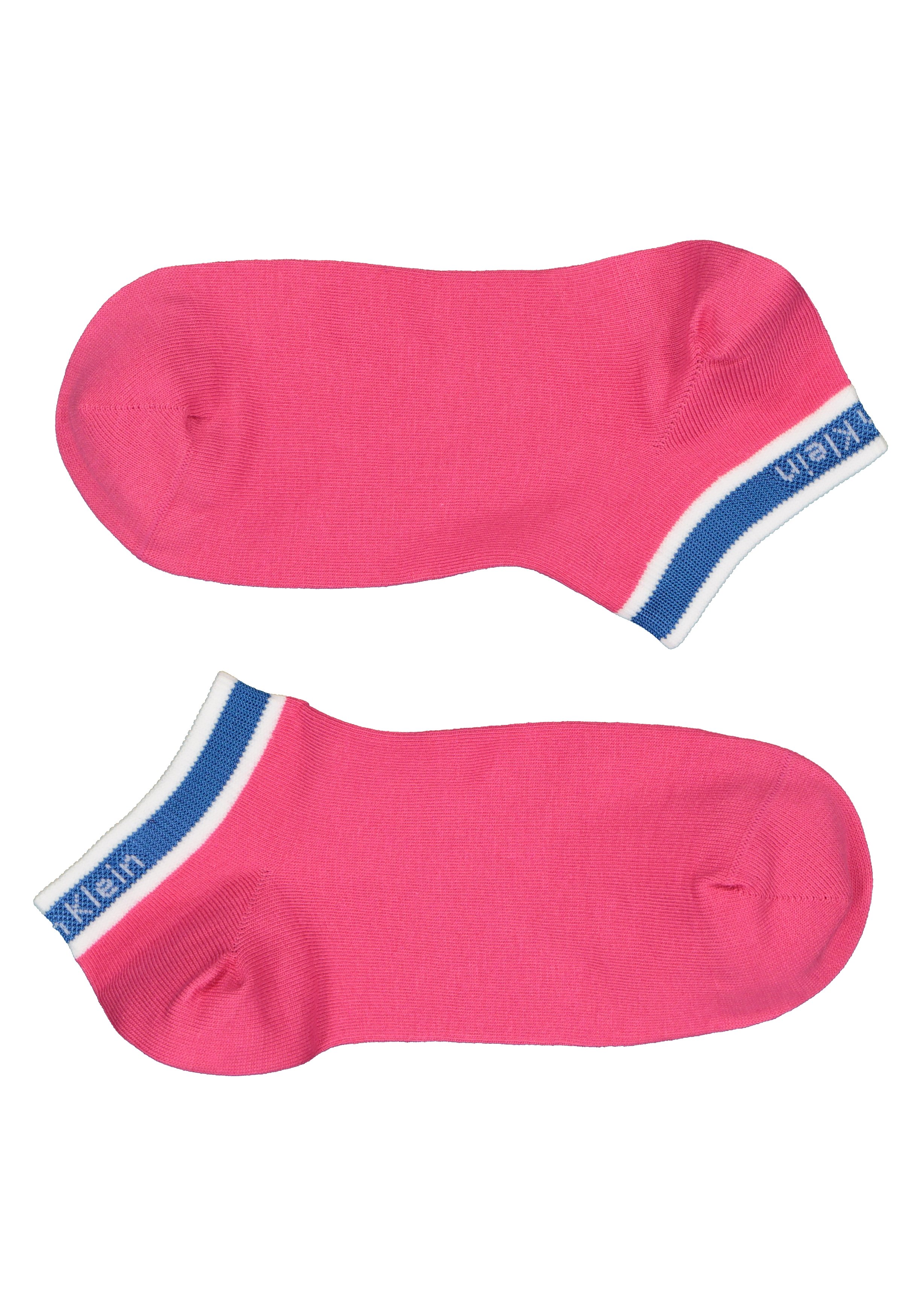 Calvin Klein damessokken Spencer (2-pack), enkelsokken logo boord, wit en roze