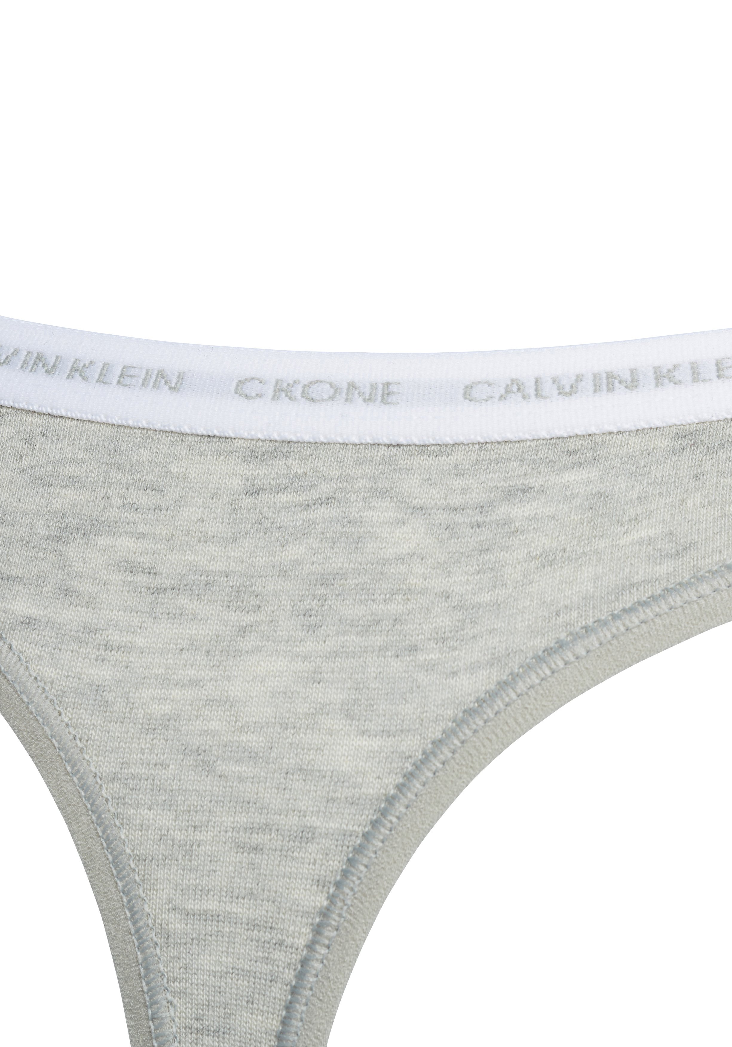 Calvin Klein dames CK ONE Cotton strings (2-pack), grijs melange