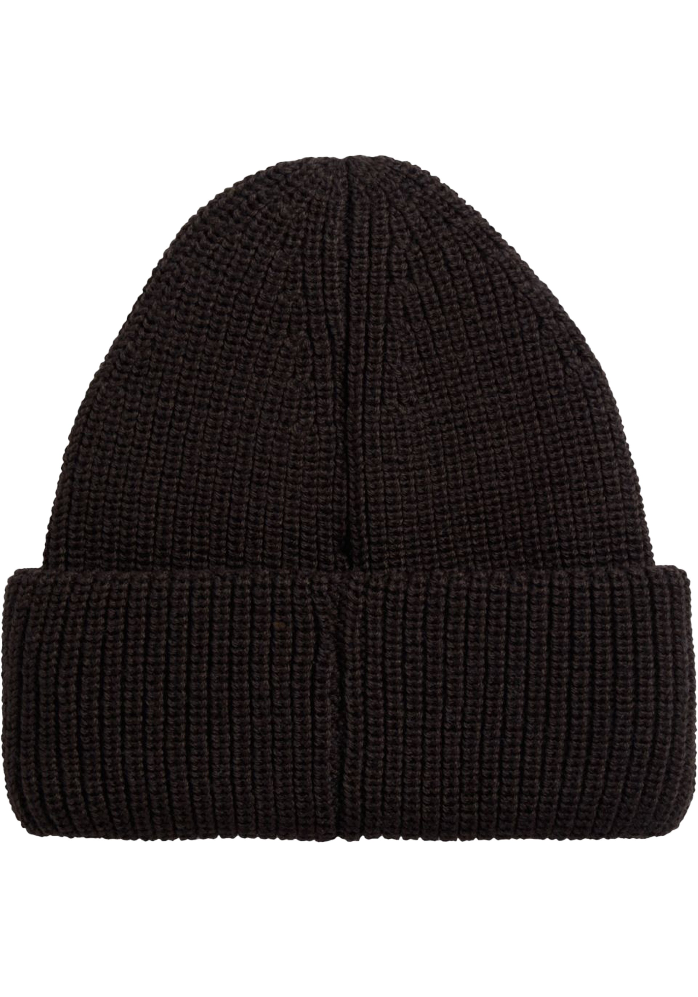 Calvin Klein muts, monologo patch beanie, donkerbruin