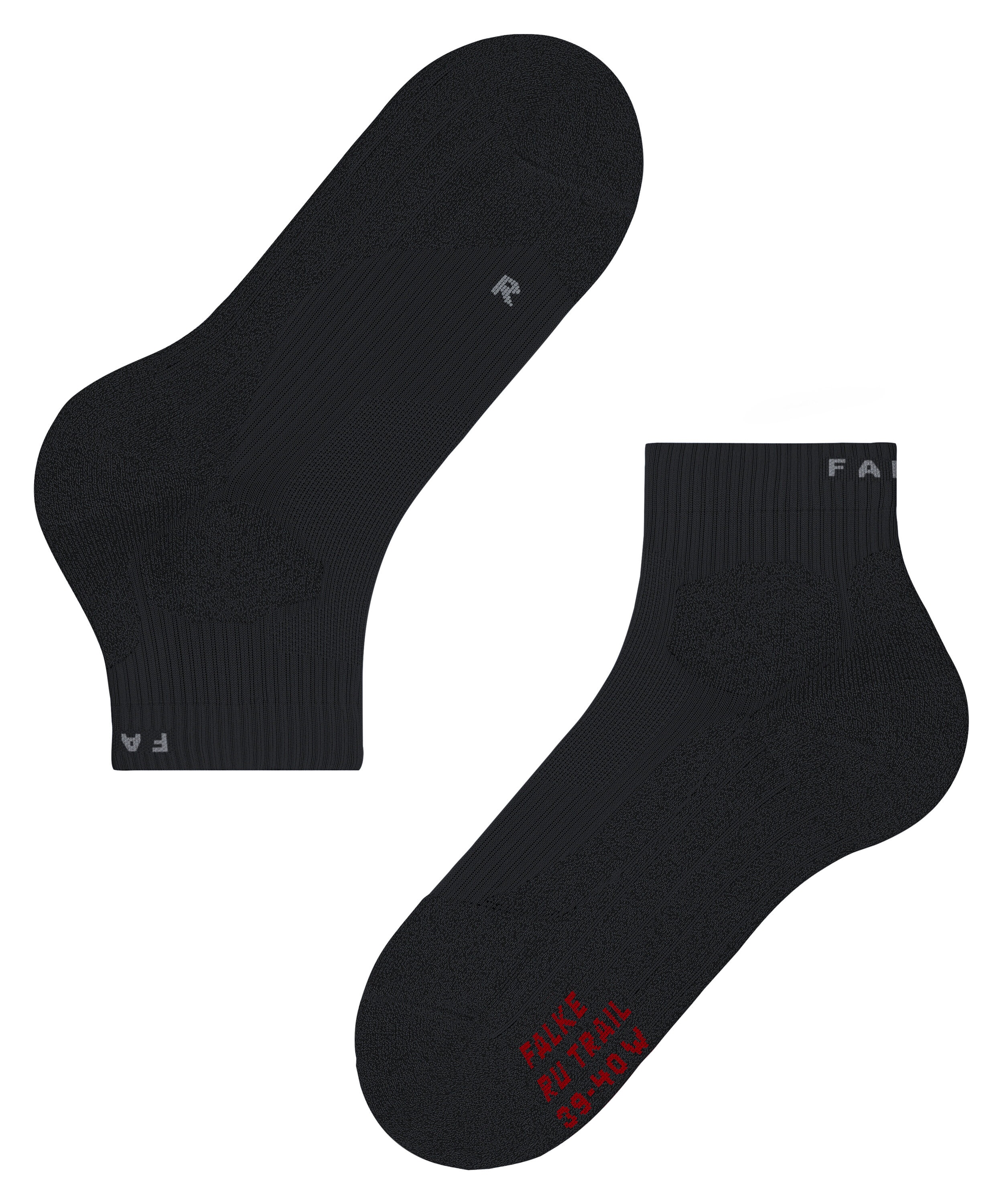 FALKE RU Trail heren running sokken, zwart (black-mix)