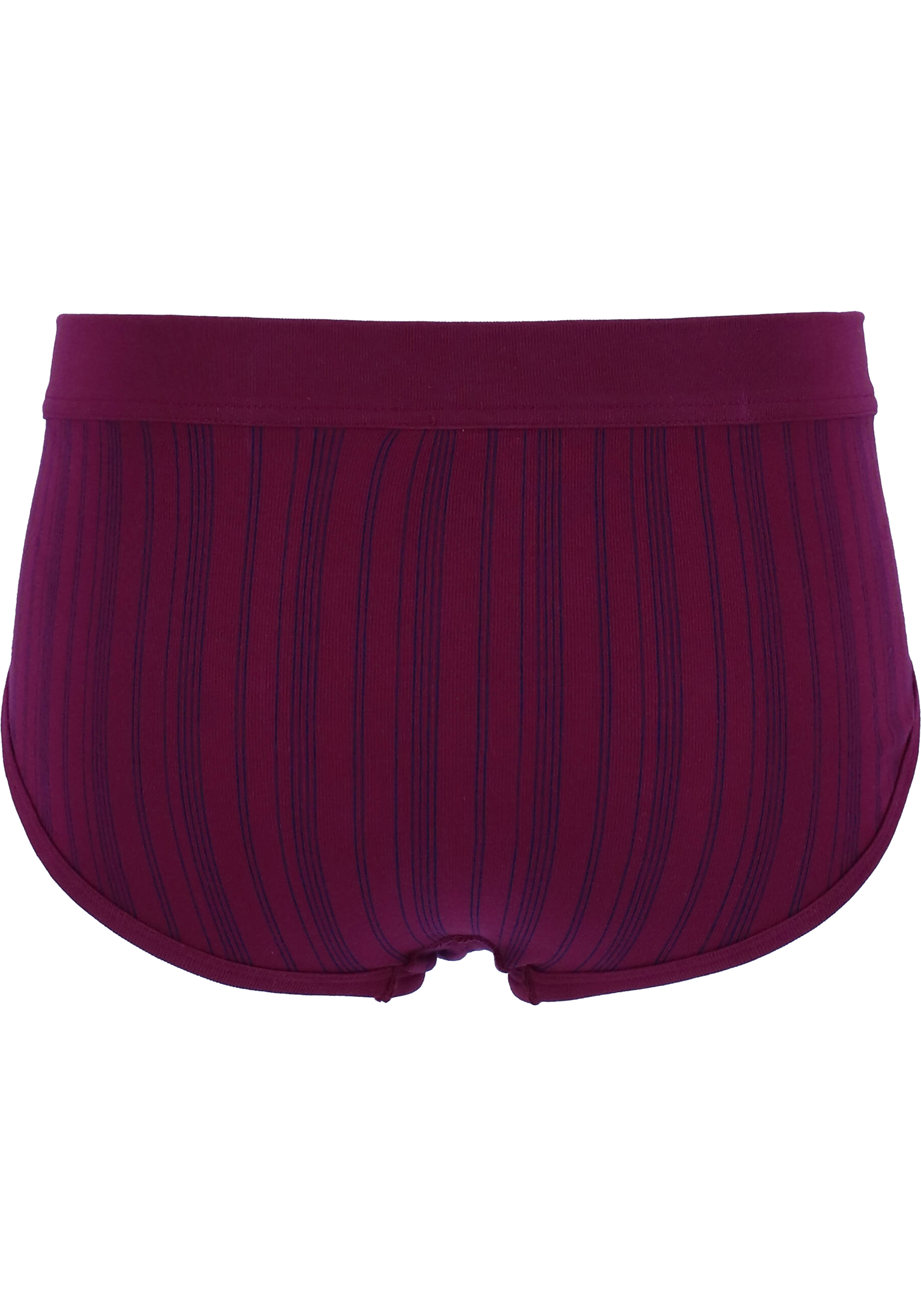 SCHIESSER Original Classics sportslips (2-pack), Feinripp met gulp, bordeaux rood gestreept           