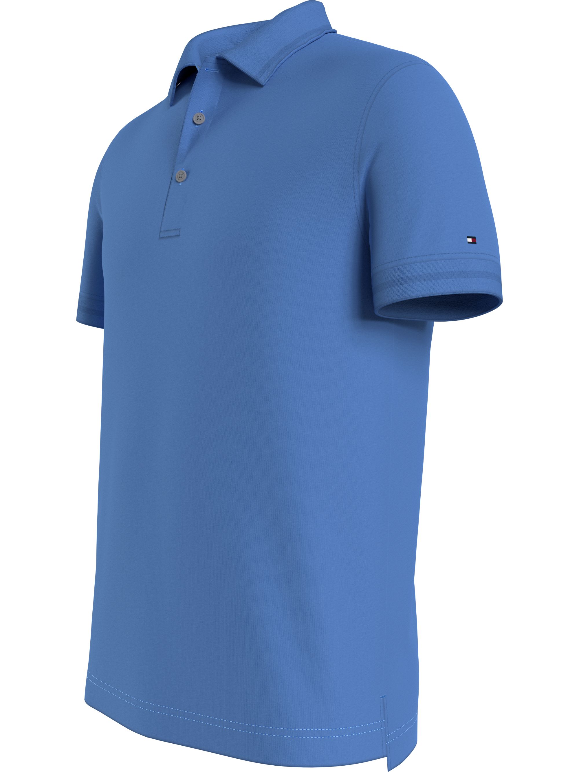 Tommy Hilfiger Dc Es Mercerized Polo Slim Polo, heren poloshirt, middenblauw