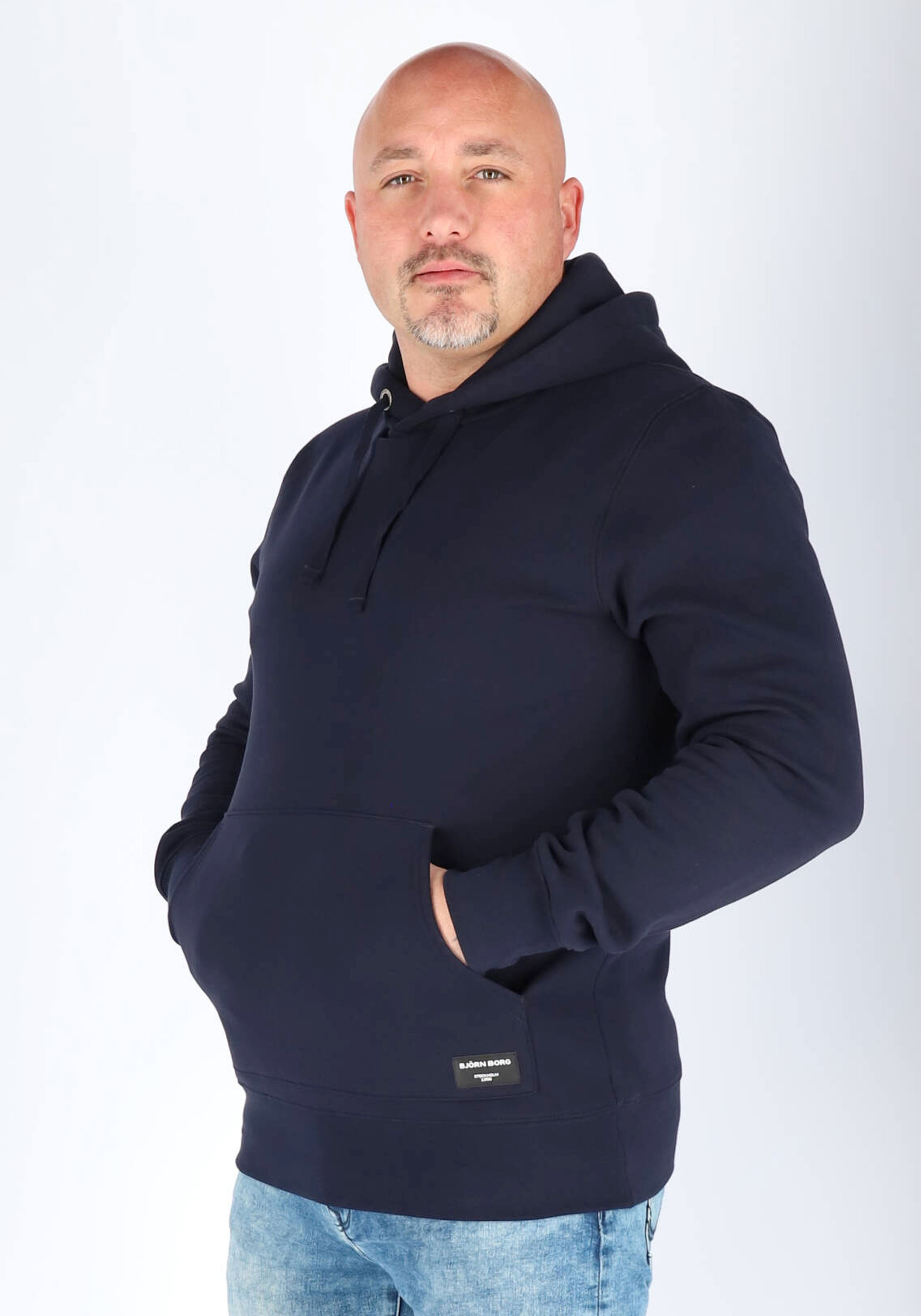 Bjorn Borg hoodie sweatshirt, heren trui met capuchon dik, blauw