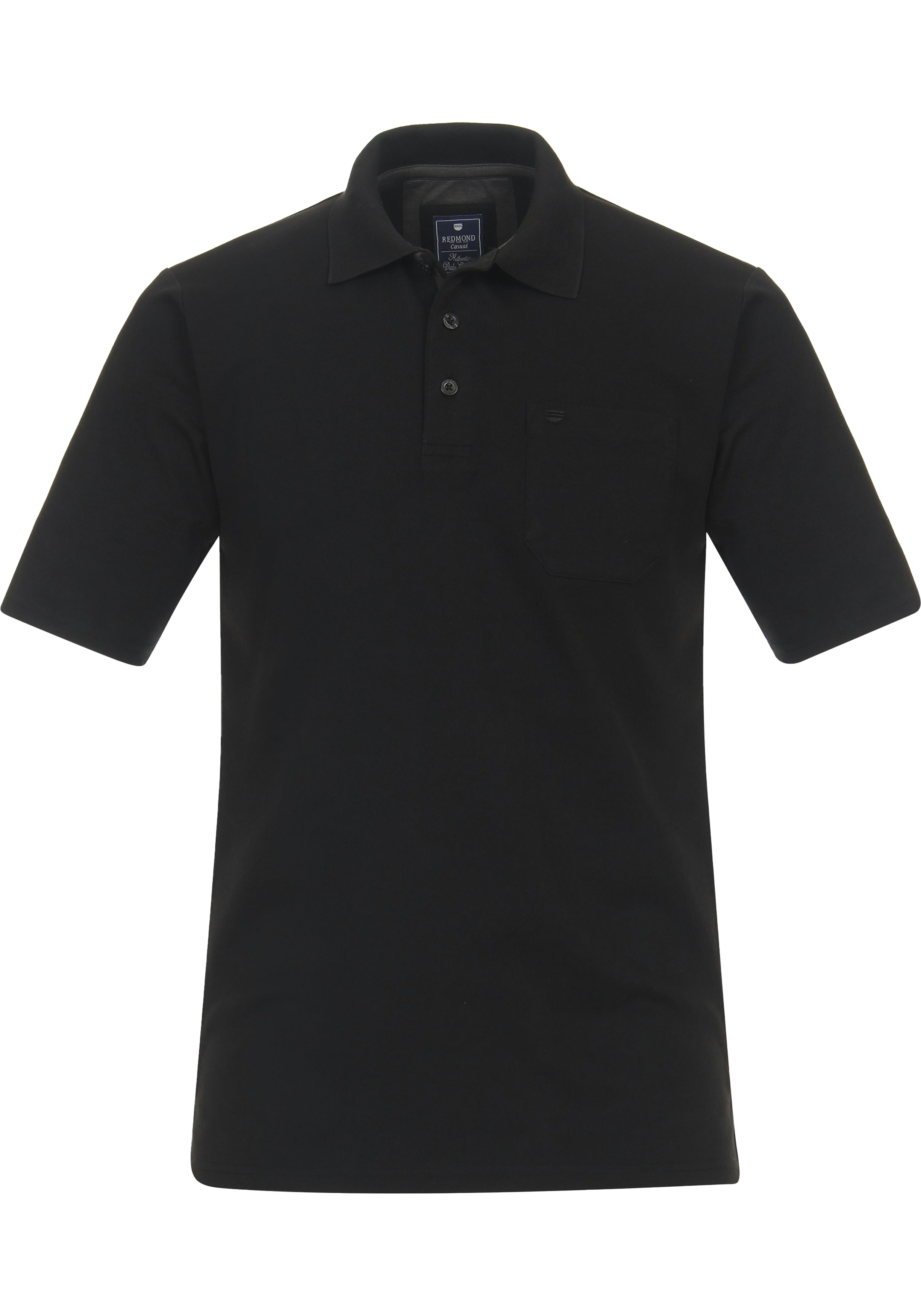 Redmond regular fit heren polo, jersey, zwart