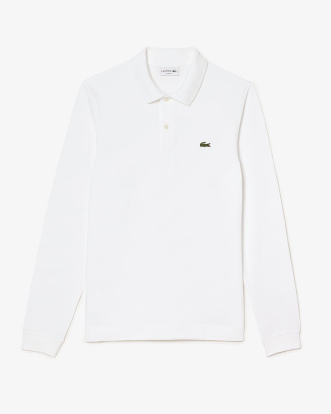 Lacoste Slim Fit polo lange mouw, wit