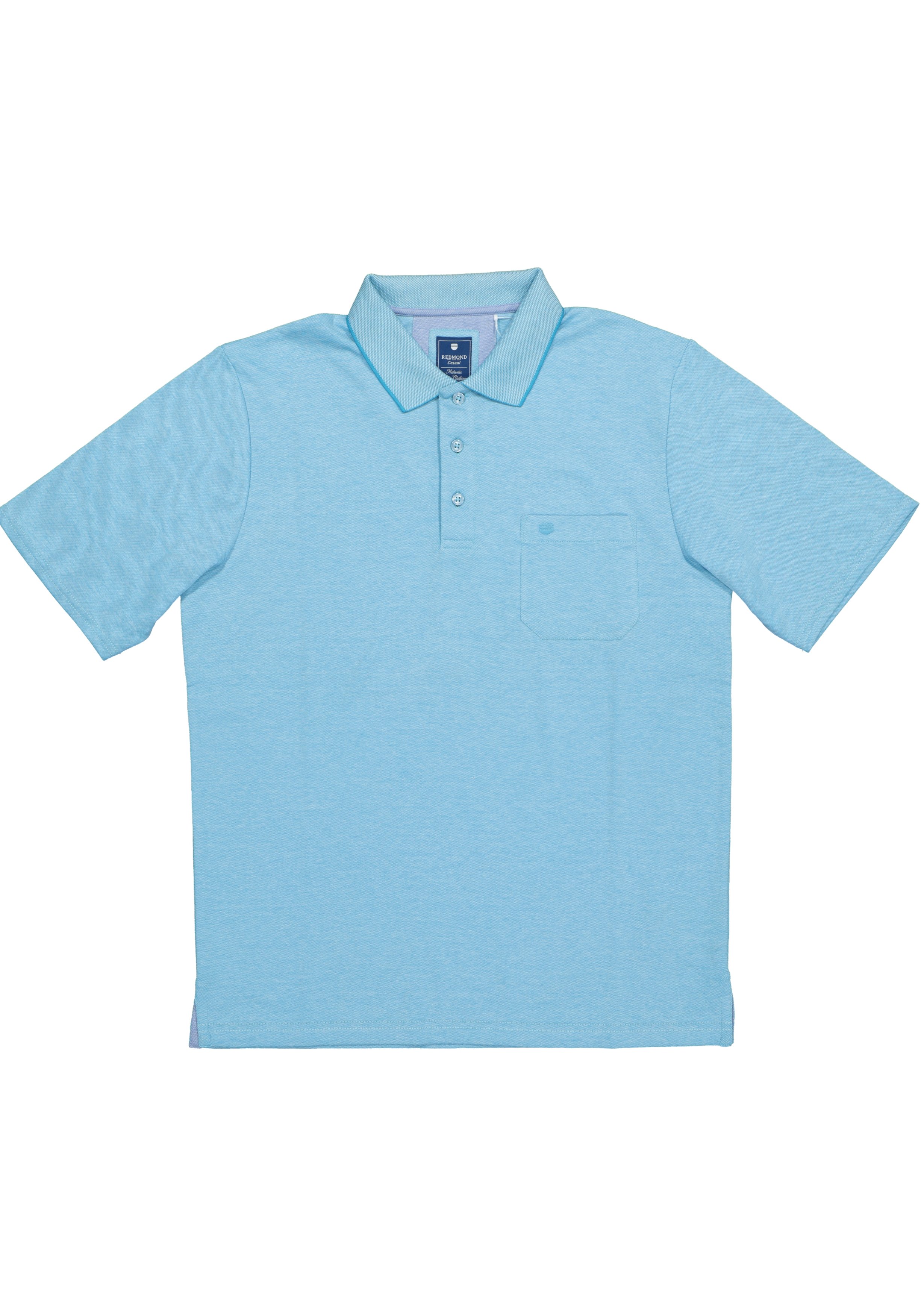 Redmond regular fit poloshirt, turquoise melange