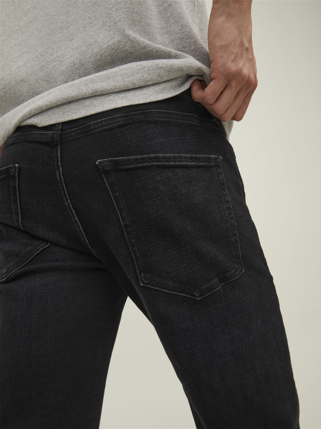 JACK & JONES Mike Original Jos regular fit, heren jeans, zwart denim