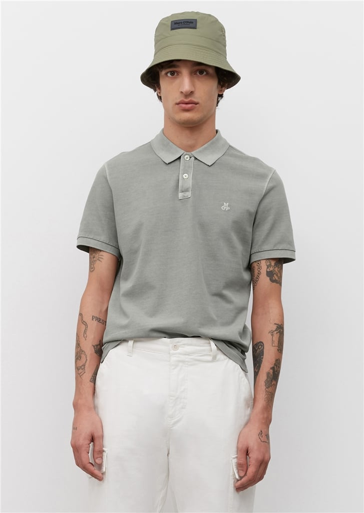 Marc O'Polo regular fit polo, heren poloshirt, grijs