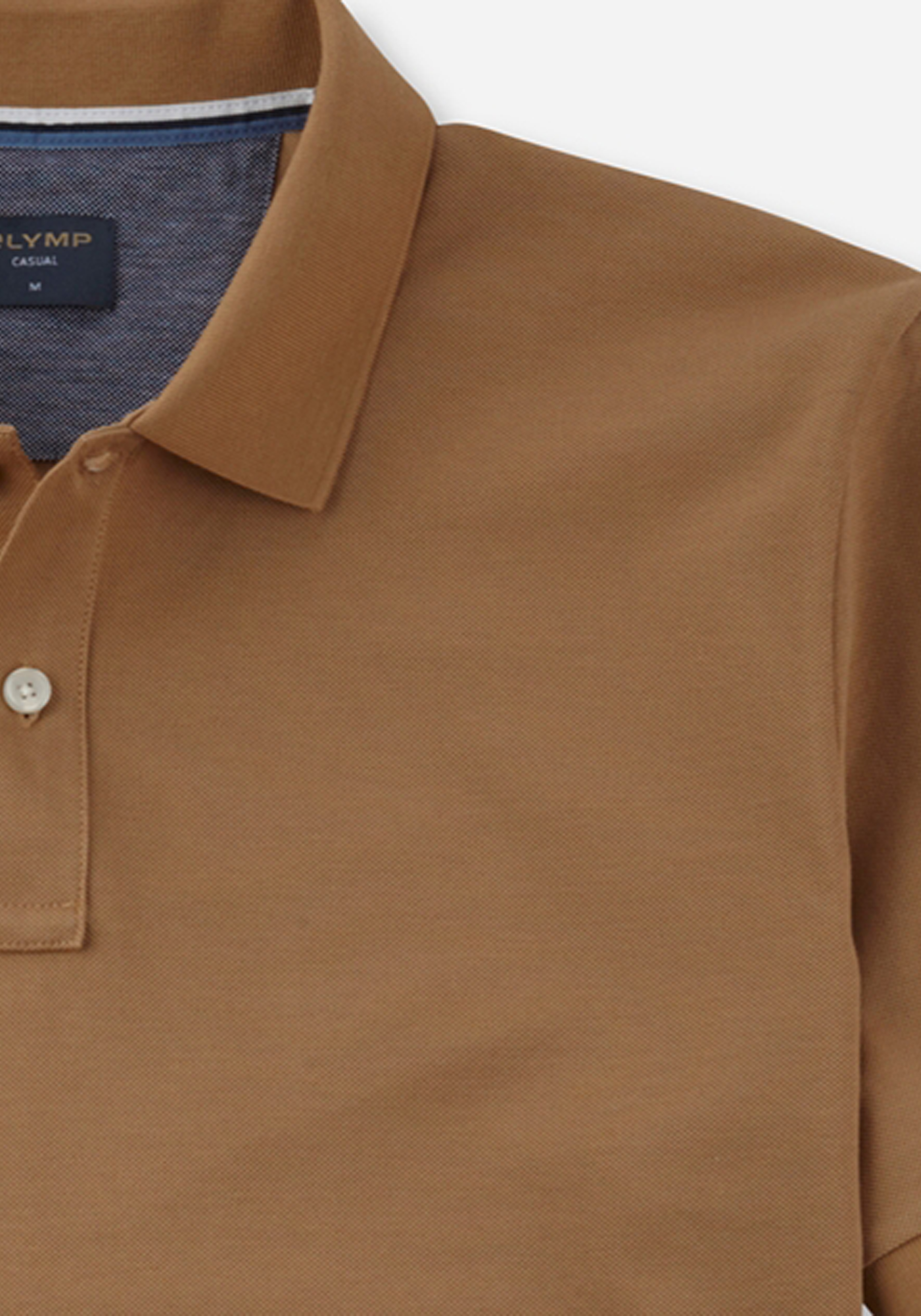 OLYMP Polo Casual, modern fit polo, caramel