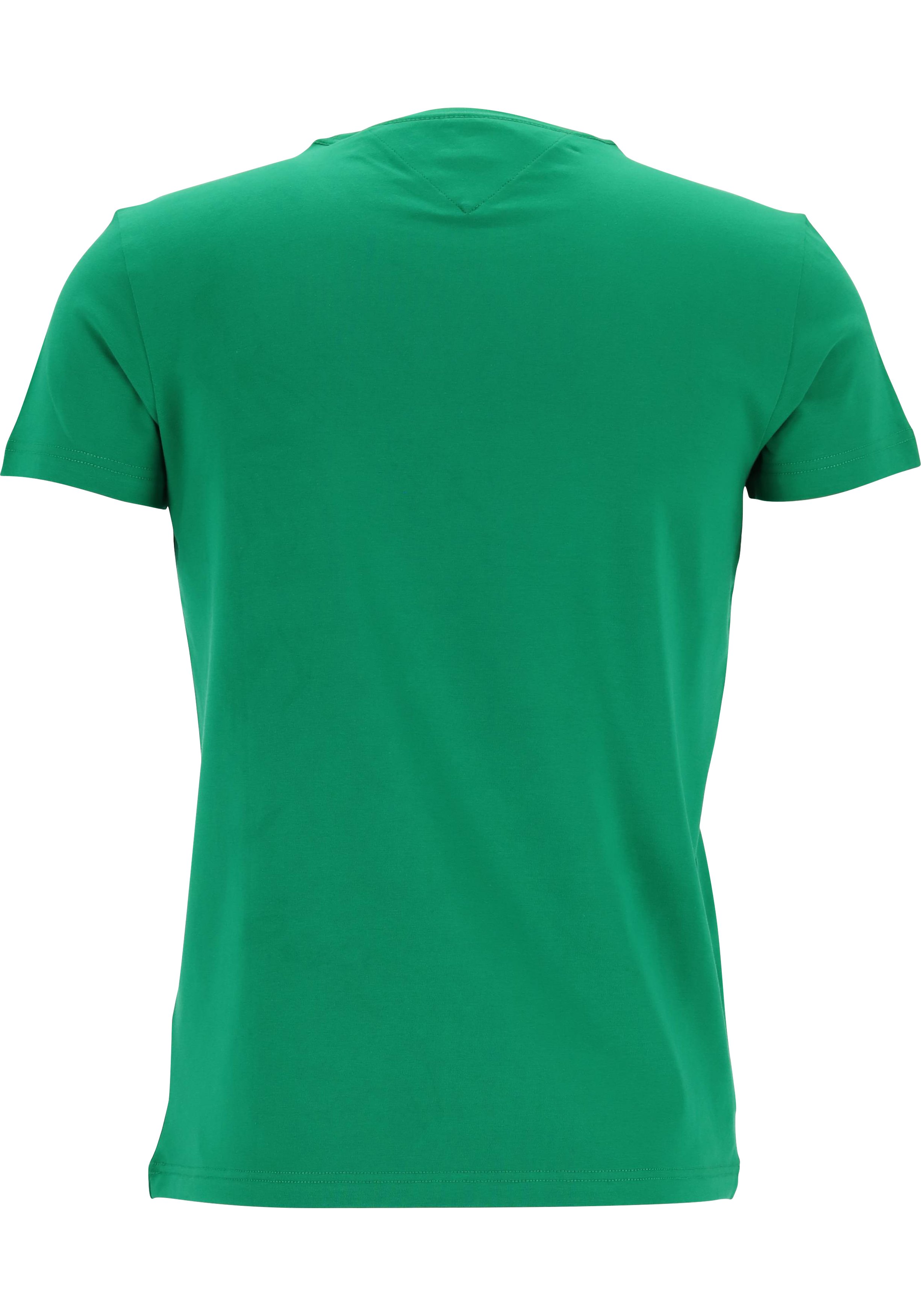 Tommy Hilfiger Stretch Slim Fit Tee, heren T-shirt korte mouw O-hals, groen