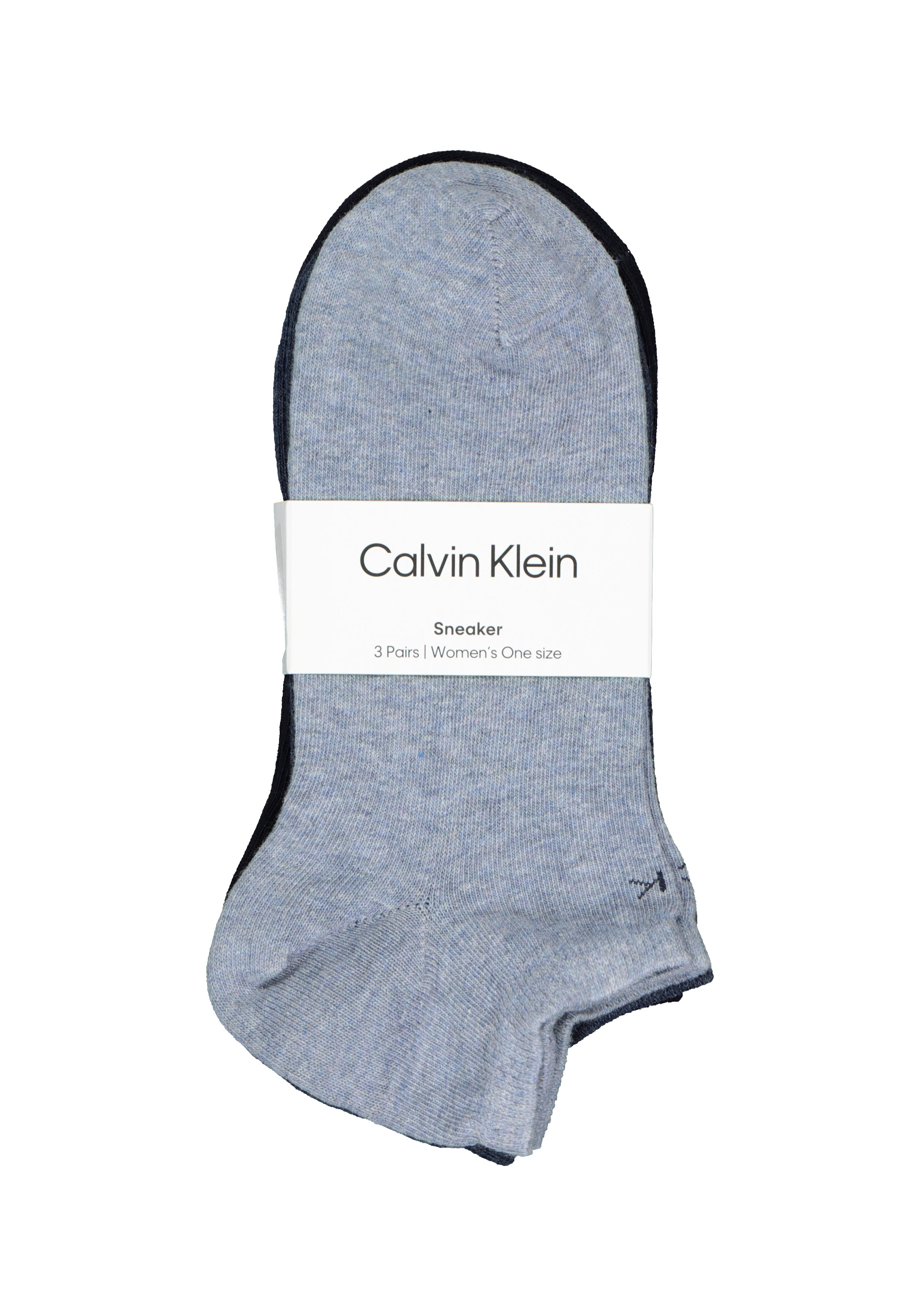 Calvin Klein damessokken Chloe (3-pack), enkelsokken, 3 tinten denim blauw