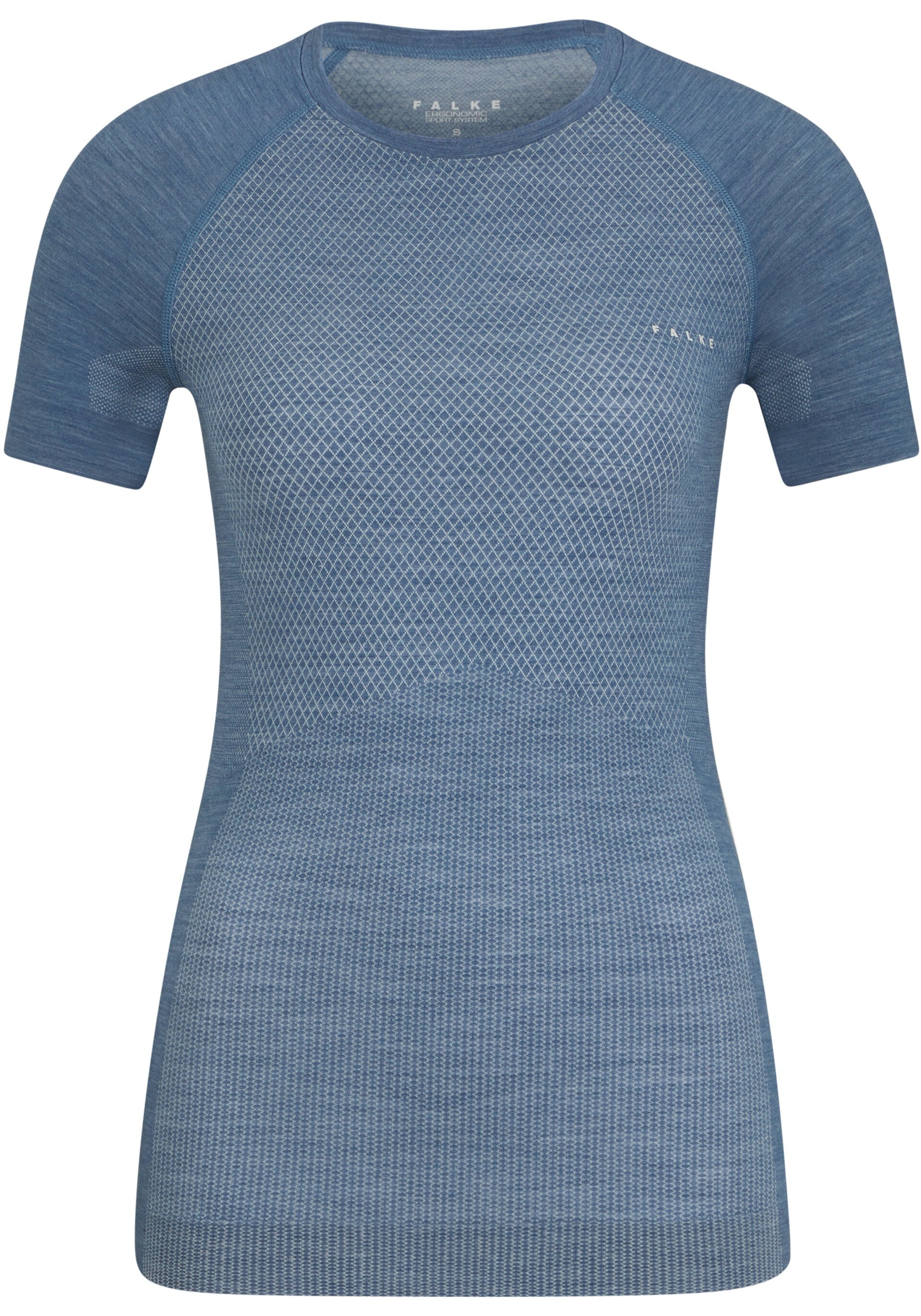 FALKE dames T-shirt Wool-Tech Light, thermoshirt, blauw (capitain)