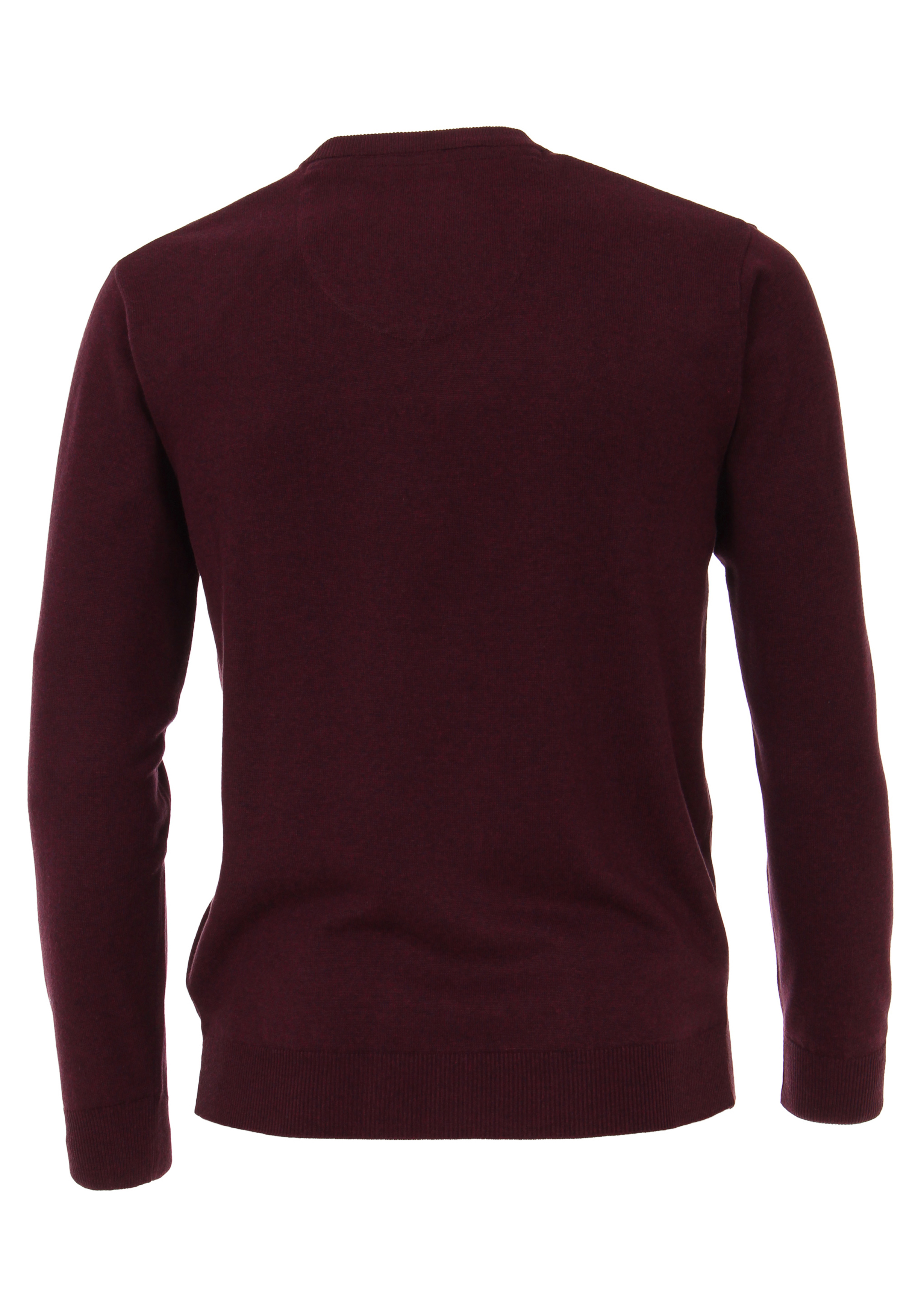 Redmond heren trui katoen, V-hals, bordeaux rood