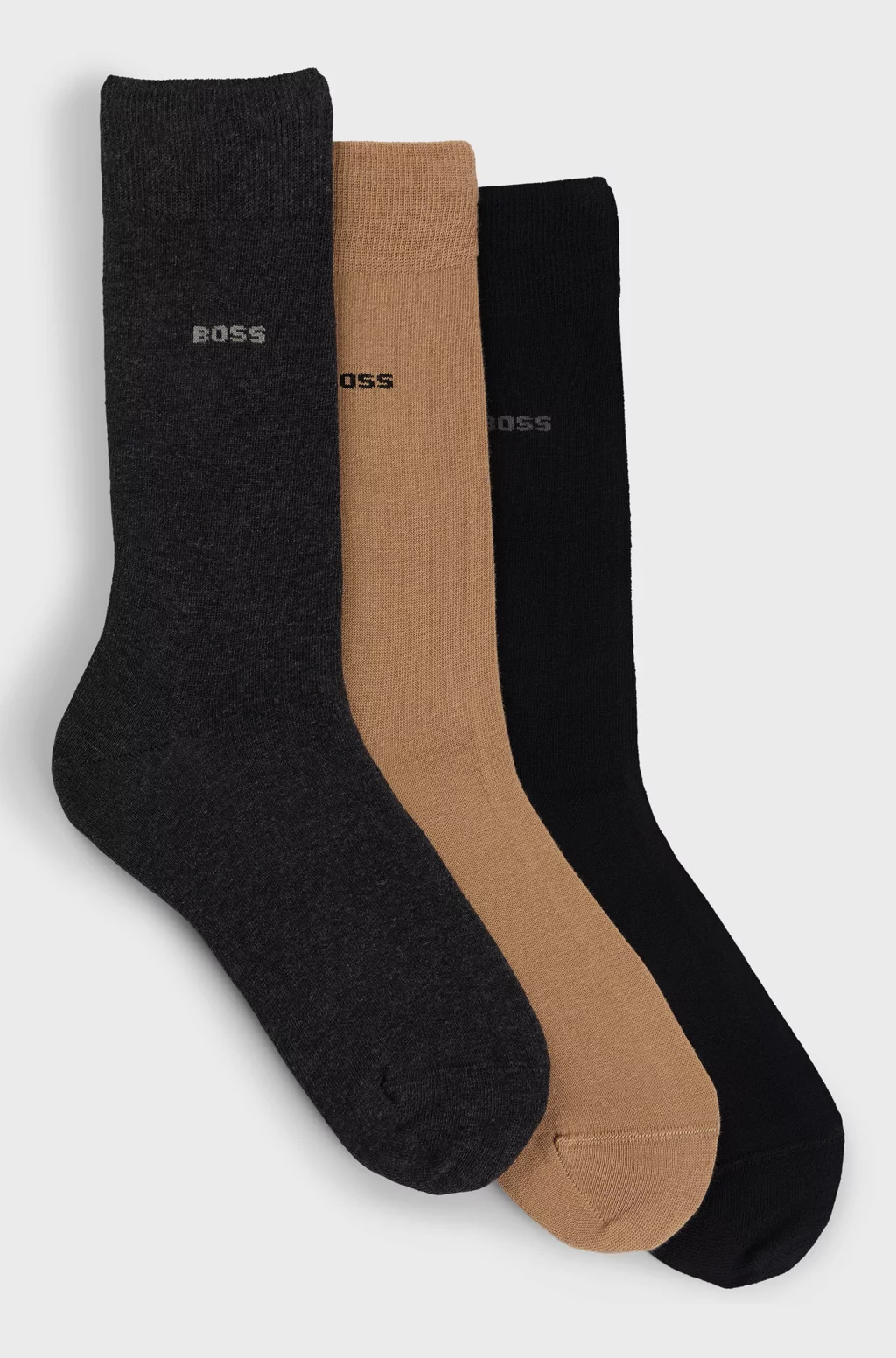 BOSS cadeauset herensokken (3-pack), zwart, grijs, beige