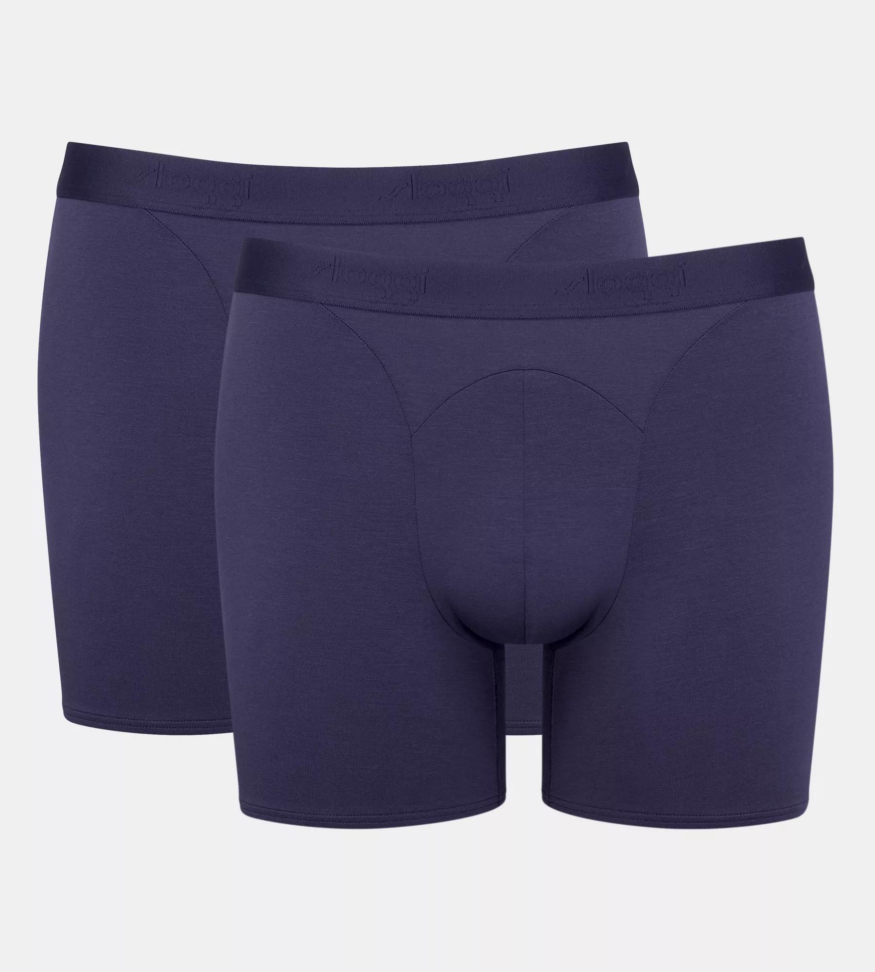 Sloggi Men EVER Soft Short, heren boxershort korte pijp (2-pack), blauw