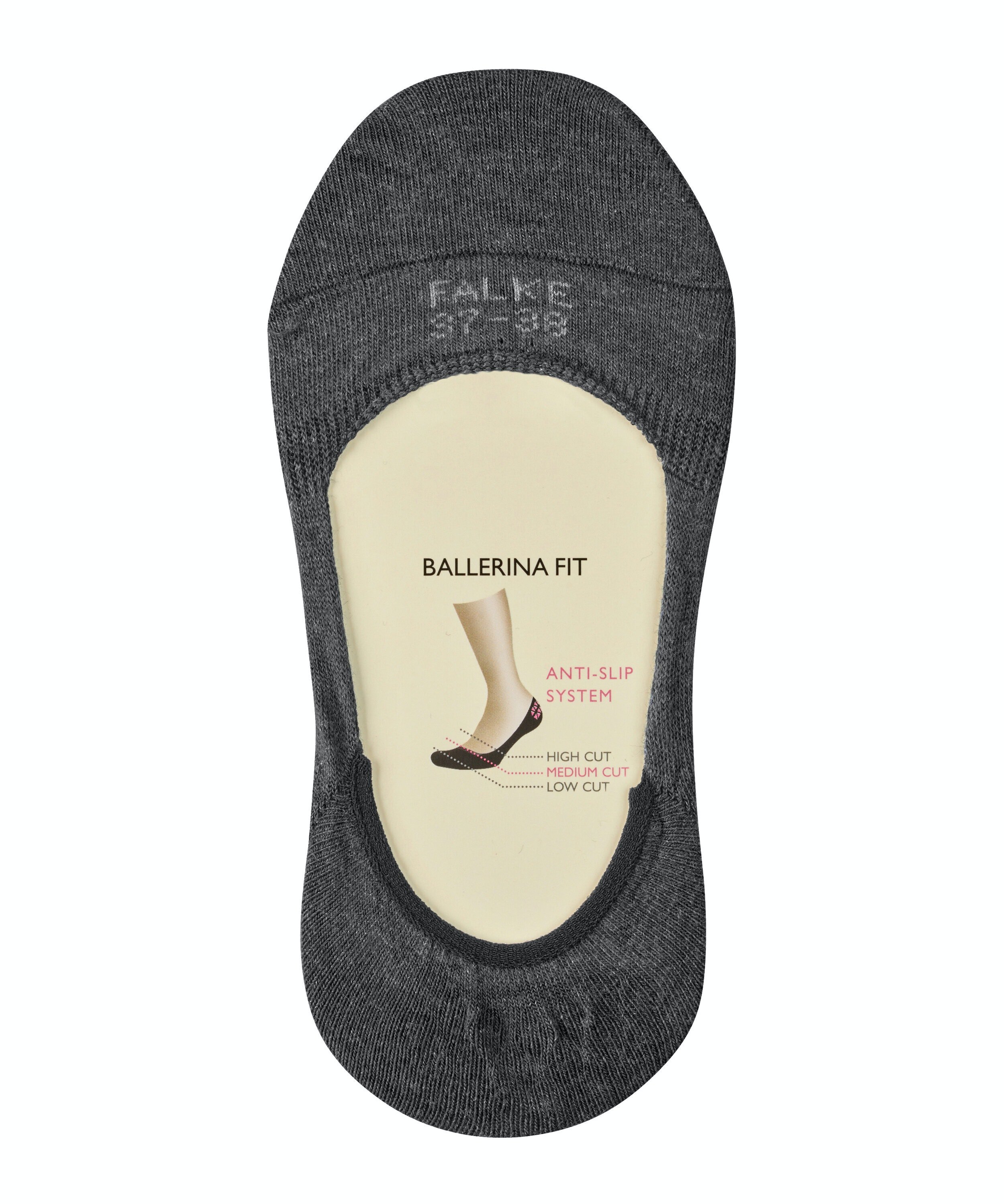 FALKE Step Medium Cut dames kousenvoetjes, zwart (black)