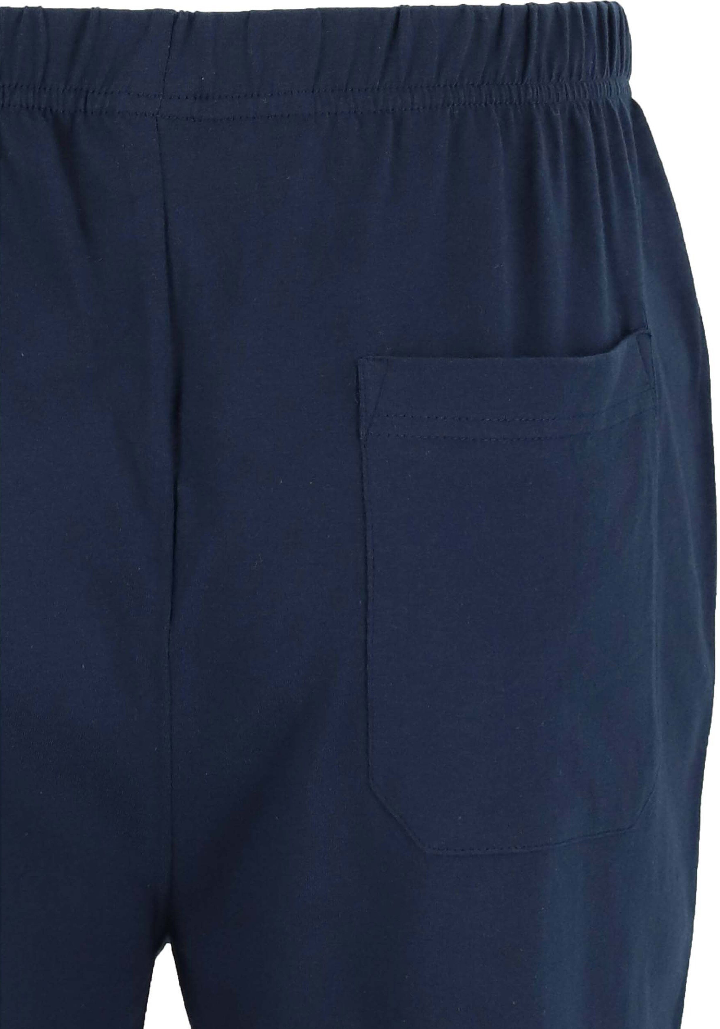 Gotzburg heren pyjama V-hals, middenblauw gestreept