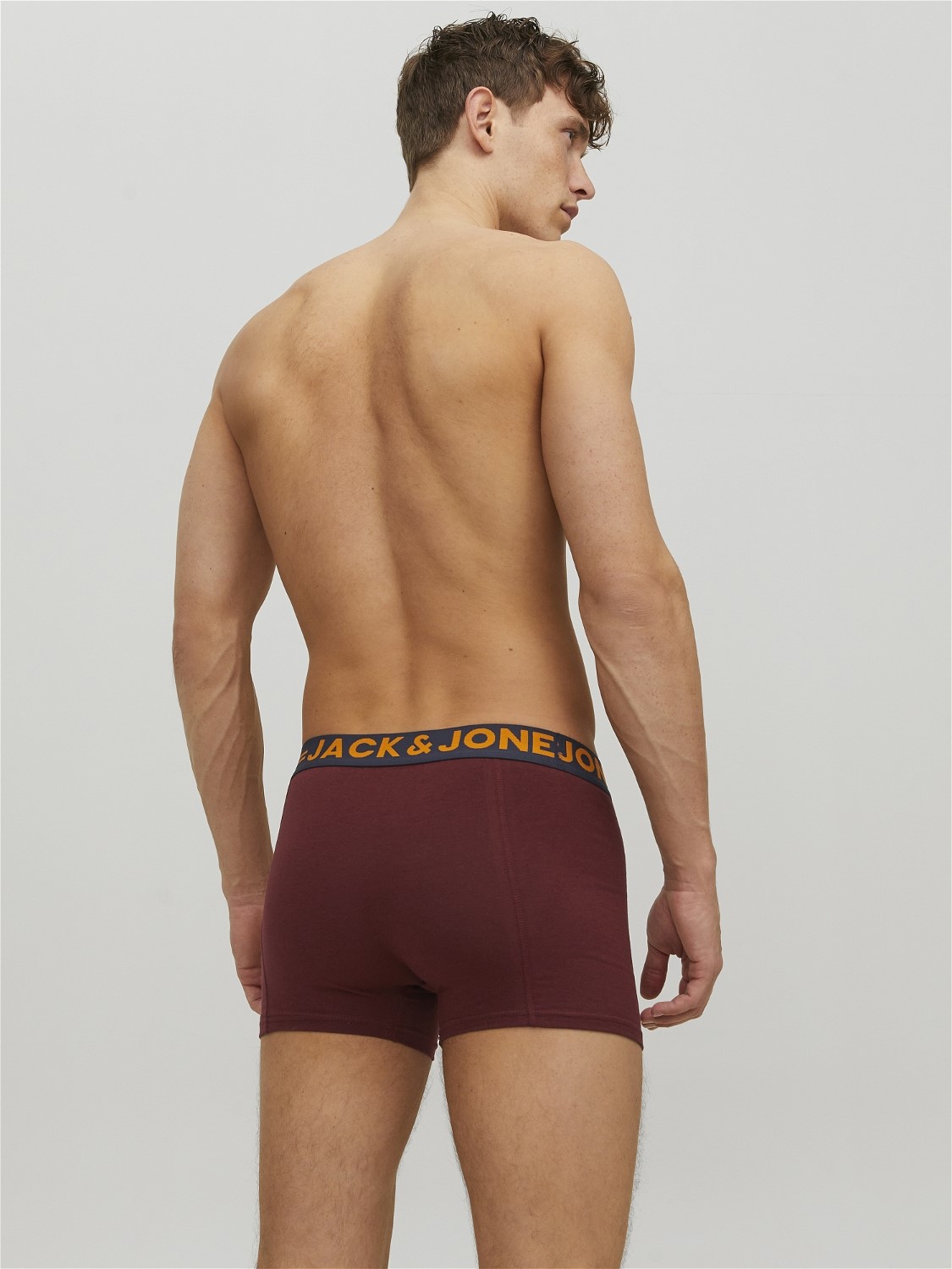 JACK & JONES Jaclichfield trunks (3-pack), heren boxers normale lengte, donkerrood