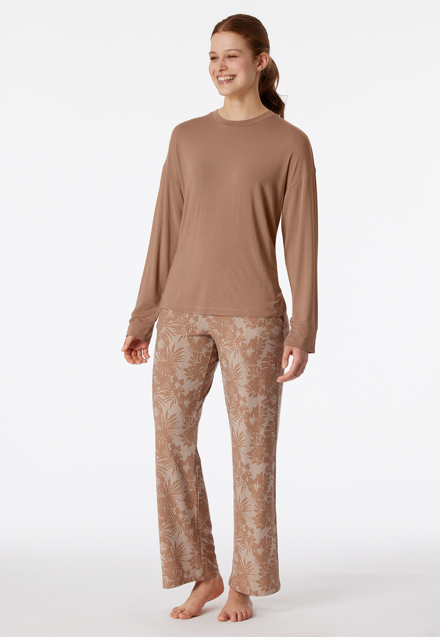 SCHIESSER selected! premium inspiration pyjamaset, dames pyjama van lange klei