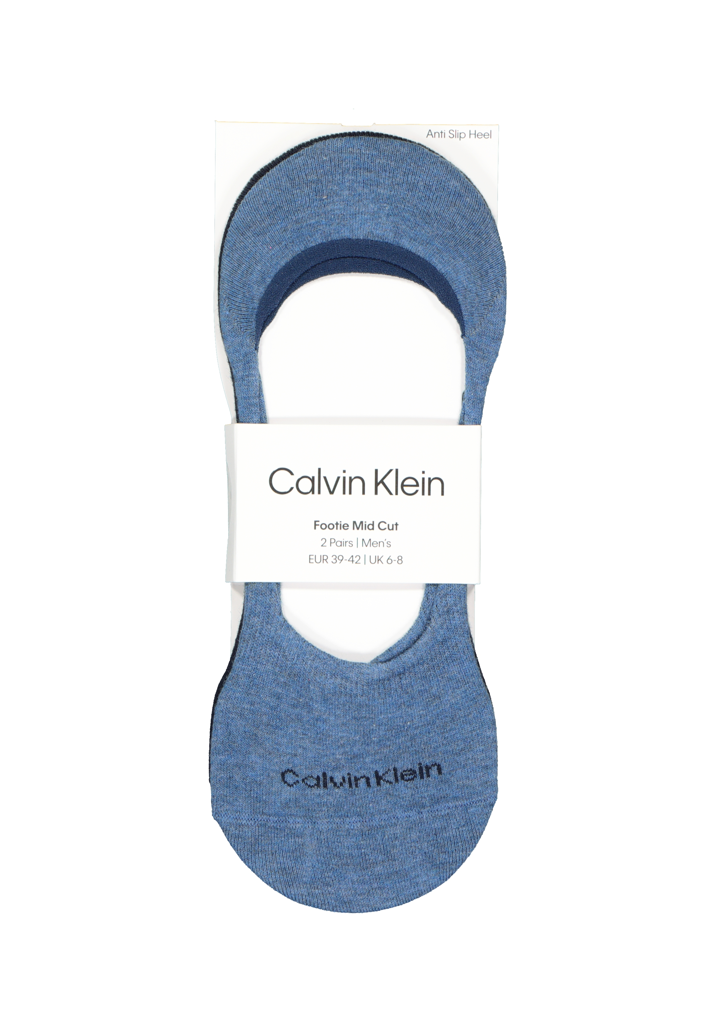 Calvin Klein Luca herensokken (2-pack), onzichtbare sneakersokken, navy en jeansblauw