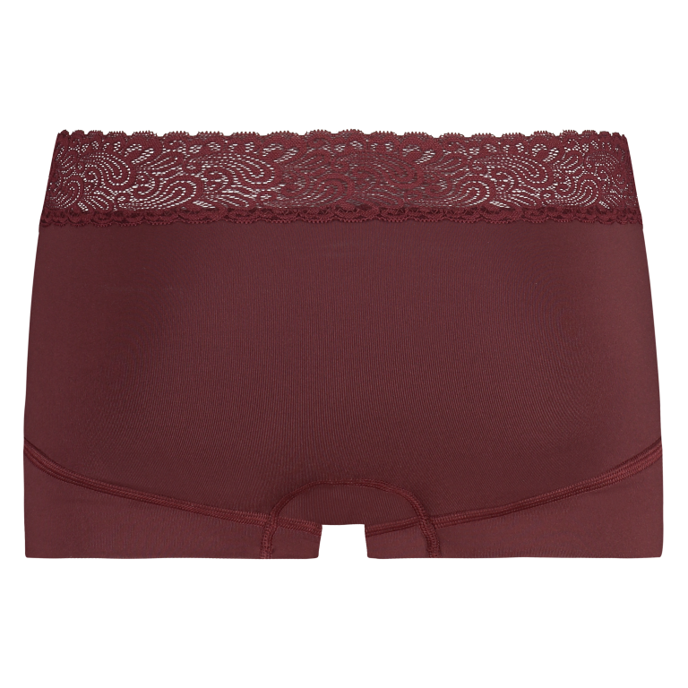 RJ Bodywear Pure Color dames kant short (1-pack), port