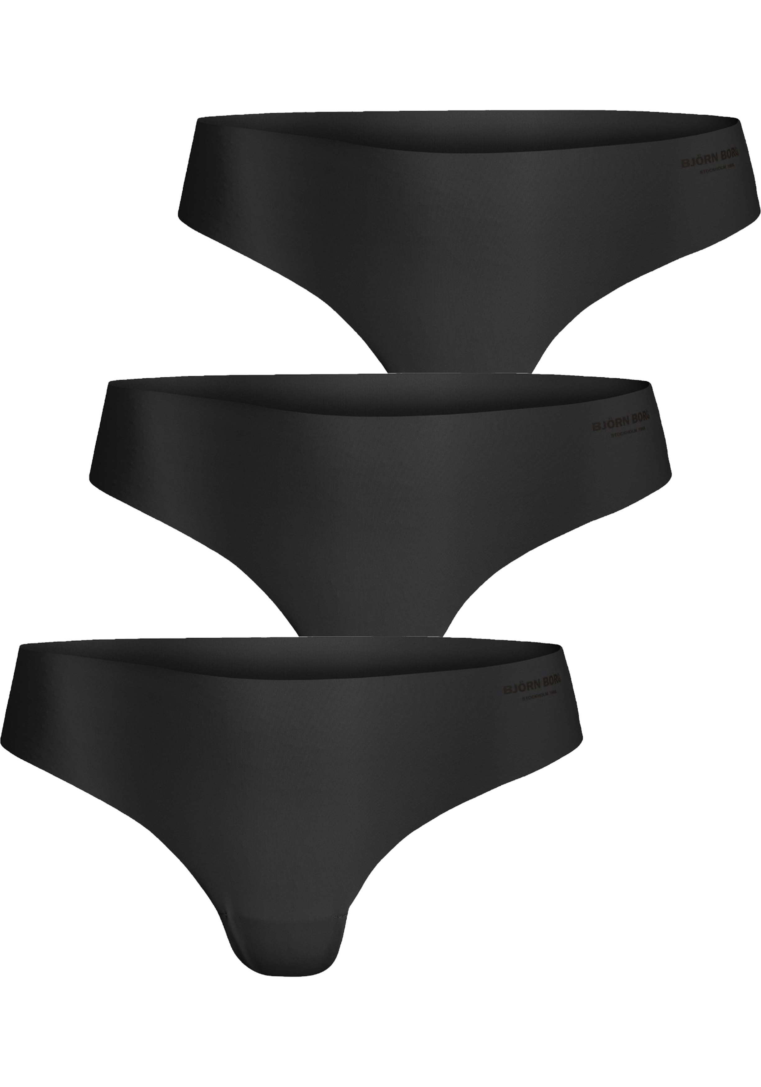 Bjorn Borg dames Performance thong, string (3-pack), zwart