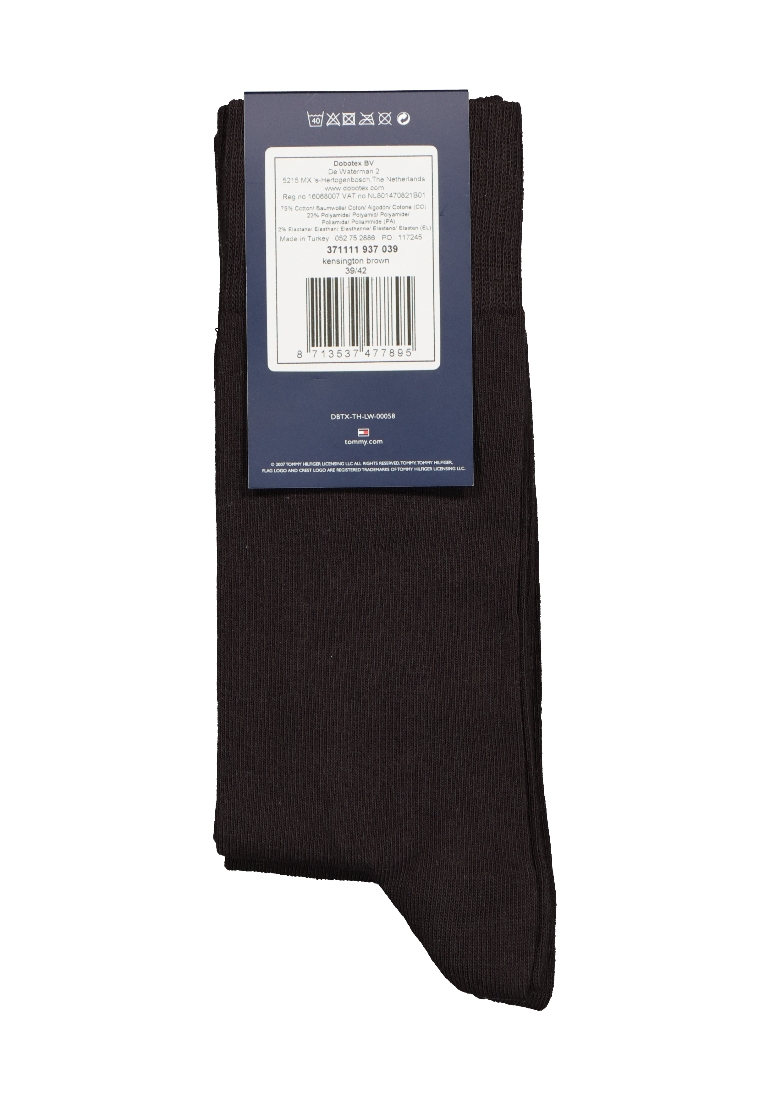 Tommy Hilfiger Classic Socks (2-pack), herensokken katoen, donkerbruin