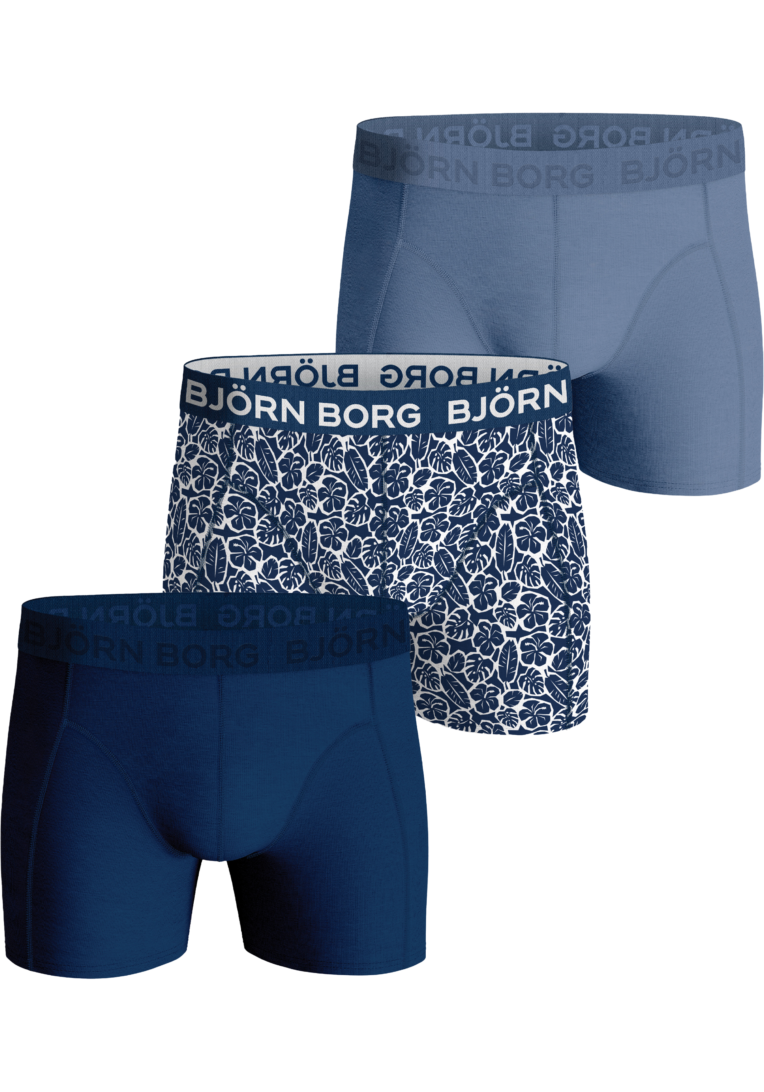 Bjorn Borg Cotton Stretch boxers, heren boxers normale lengte (3-pack), multicolor