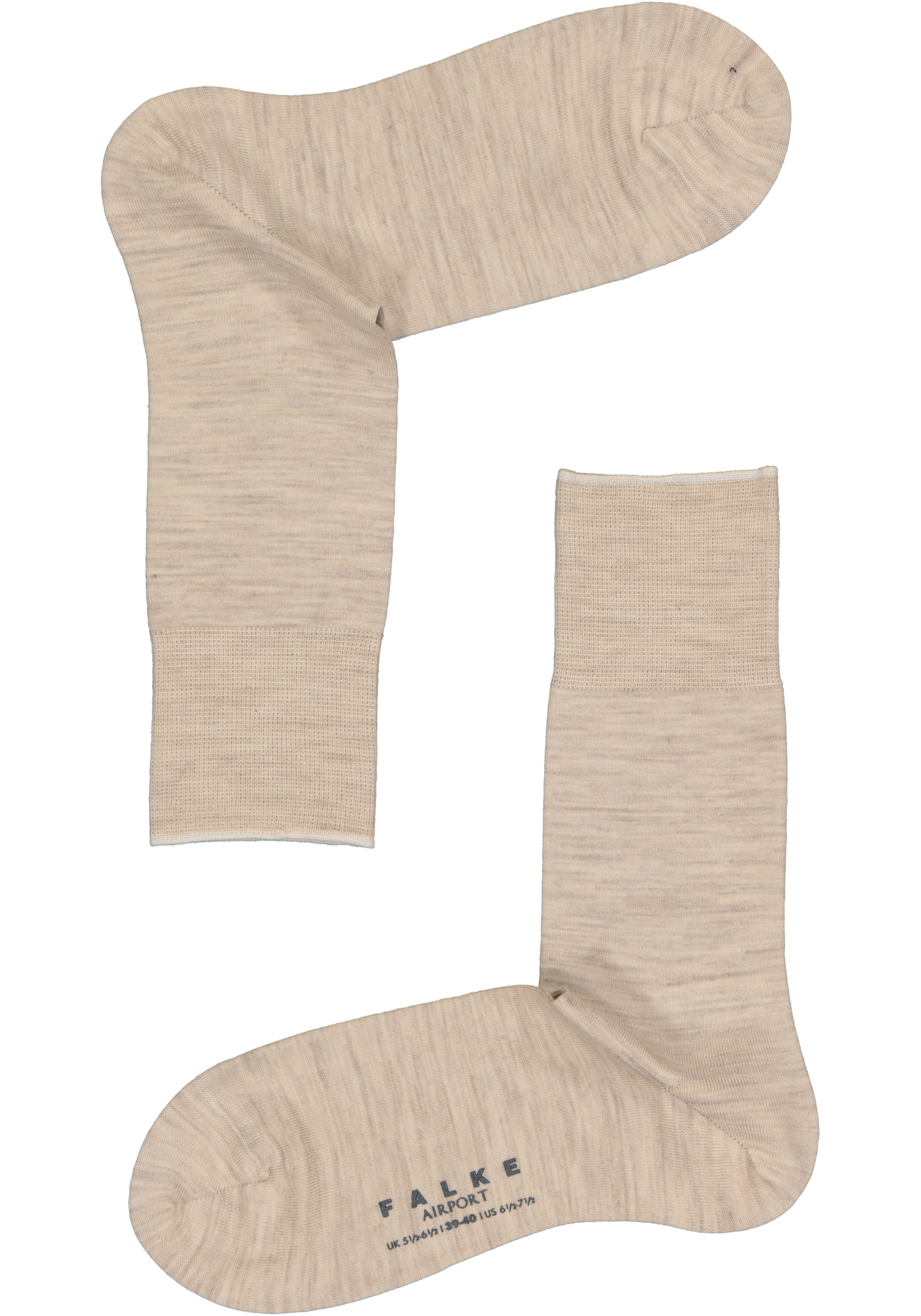 FALKE Airport herensokken, beige melange