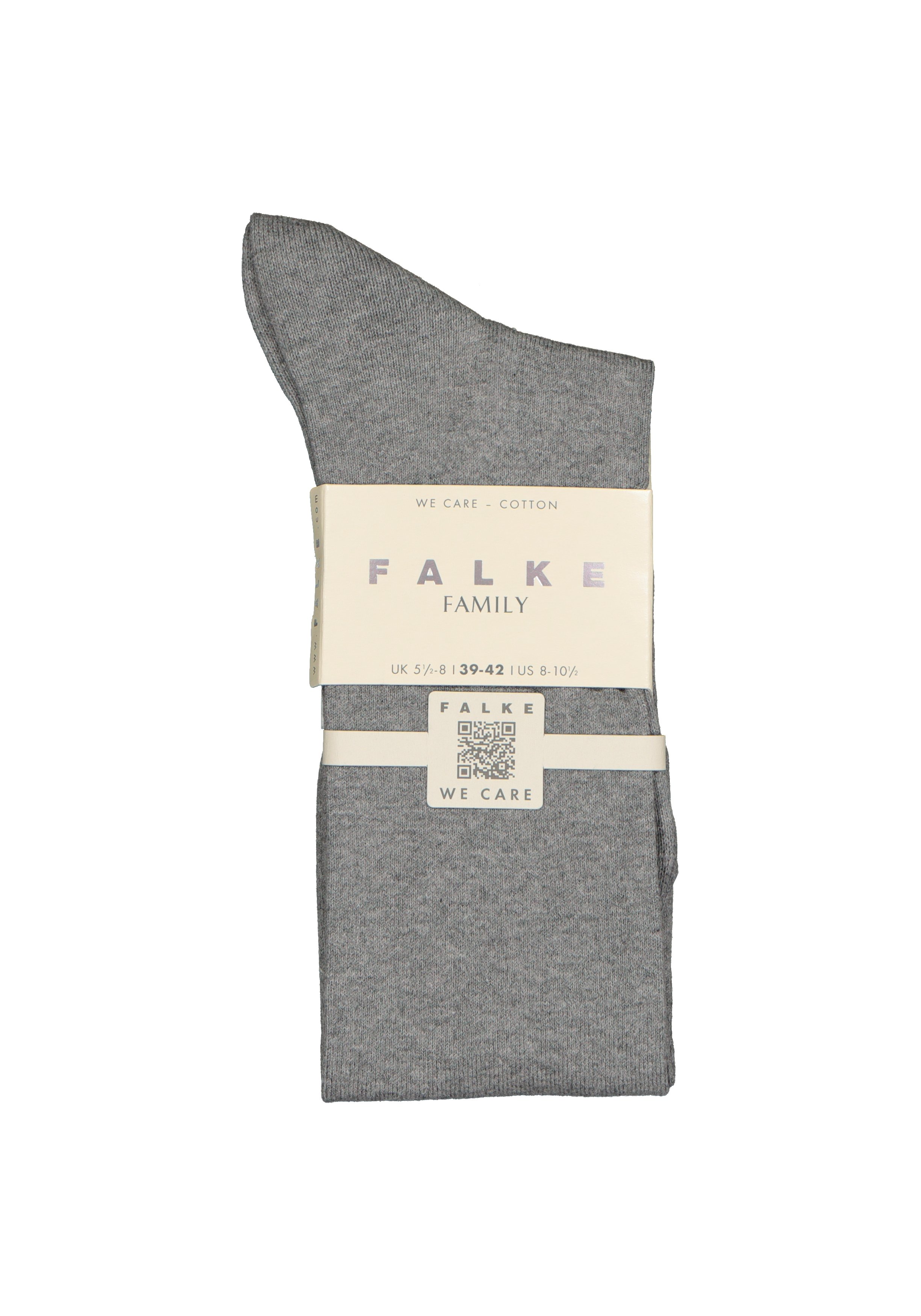 FALKE Family dames kniekousen, katoen, grijs (grey mix)