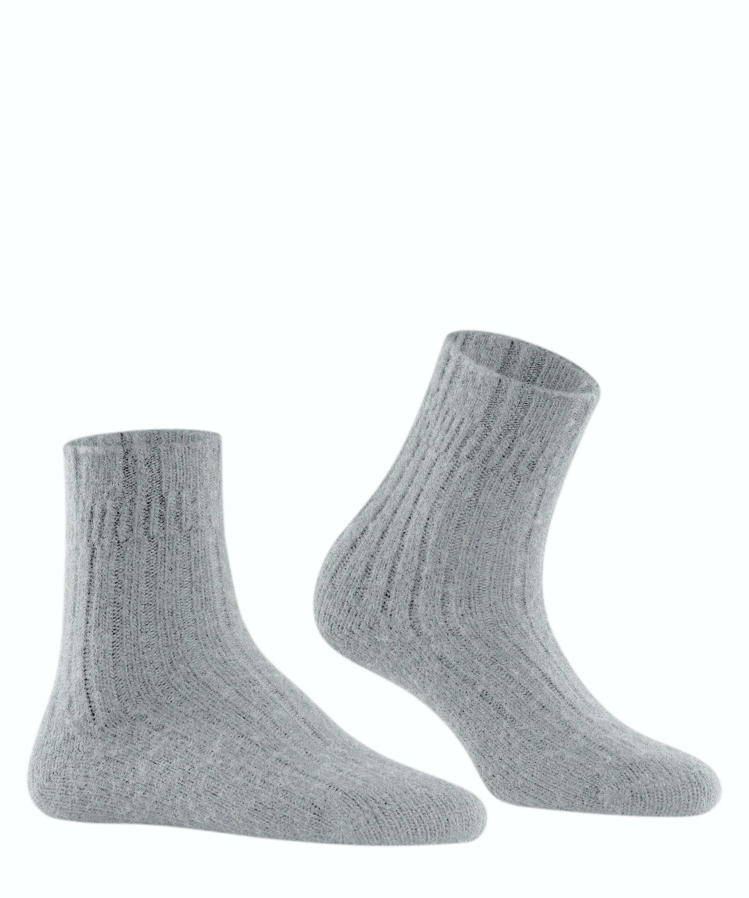 FALKE Bedsock Rib damessokken, zilvergrijs (silver)