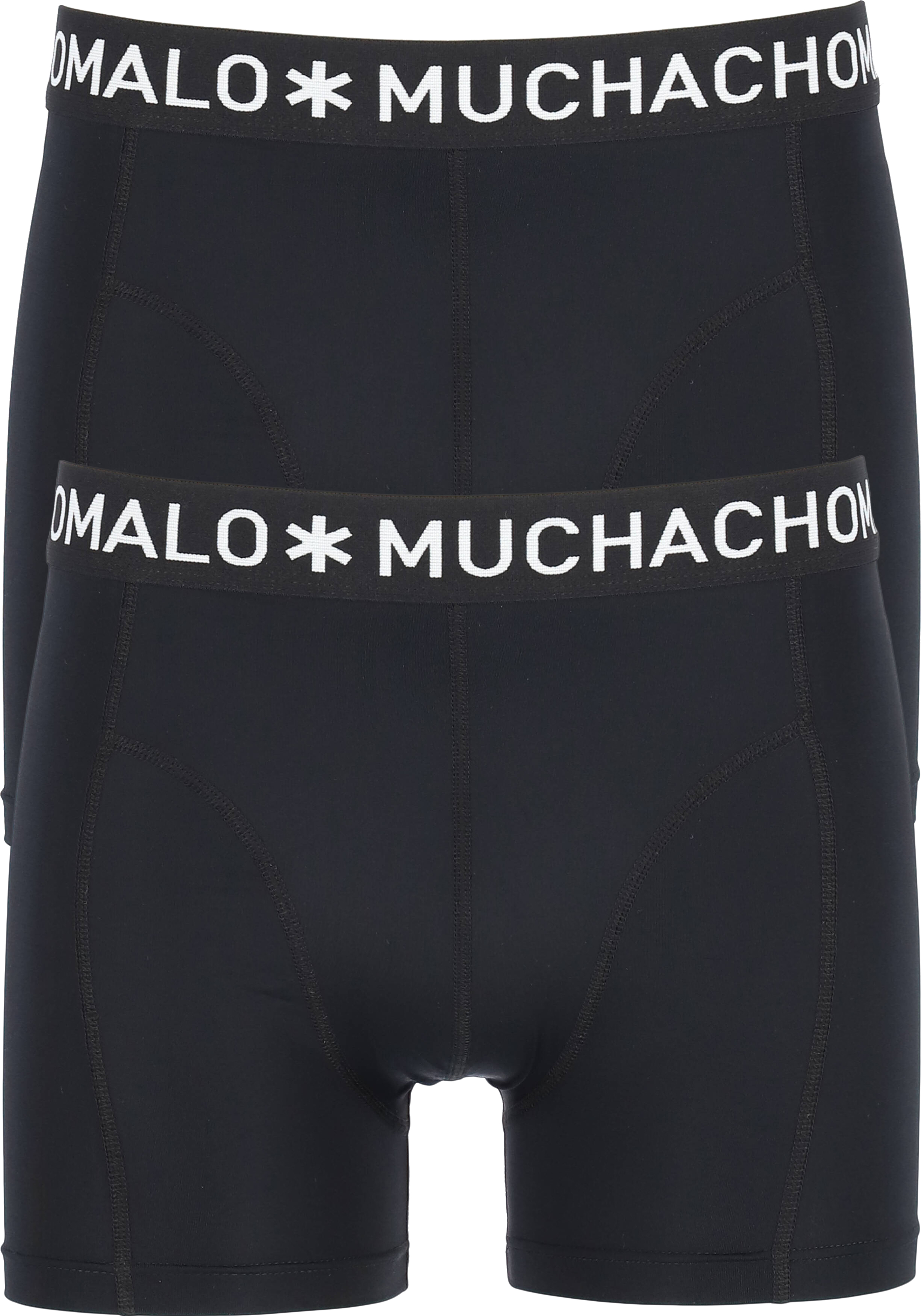 Muchchomalo microfiber boxershorts (2-pack), heren boxers normale lengte, zwart